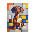 Dachshund Canvas Wall Art | Living Work of Art Collection | Cubist Style Print