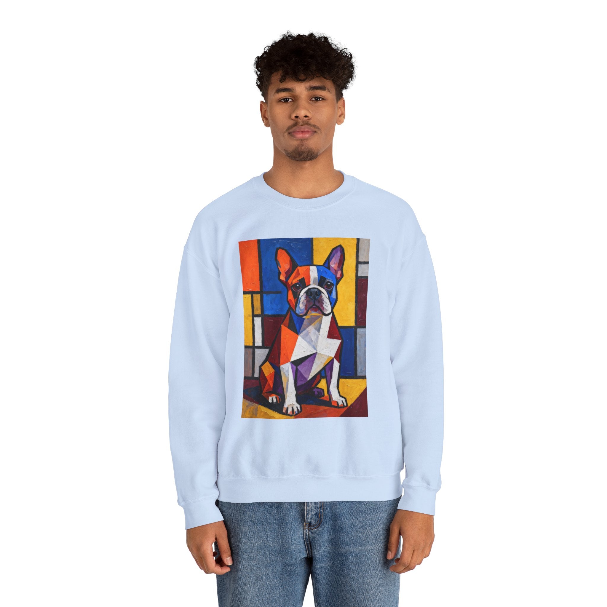French Bulldog Sweatshirt | Living Work of Art Collection | Cubist Style