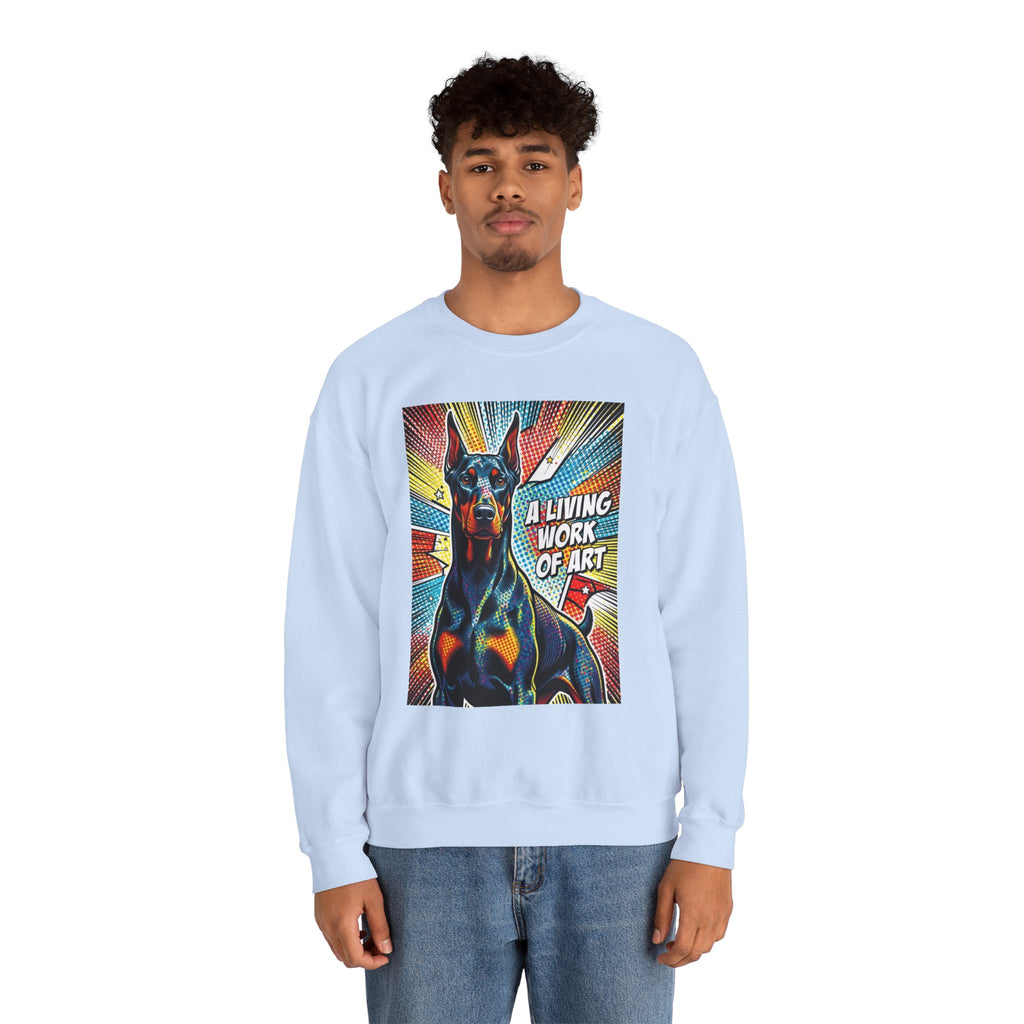 Doberman Pinscher Sweatshirt | Living Work of Art Collection | Pop Art