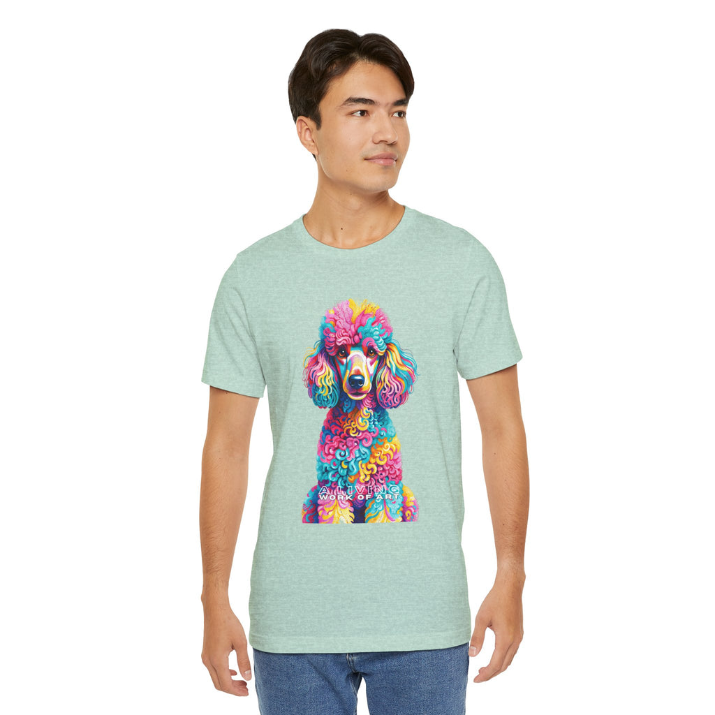 Poodle T Shirt | Living Work of Art Collection | Pointillism Style