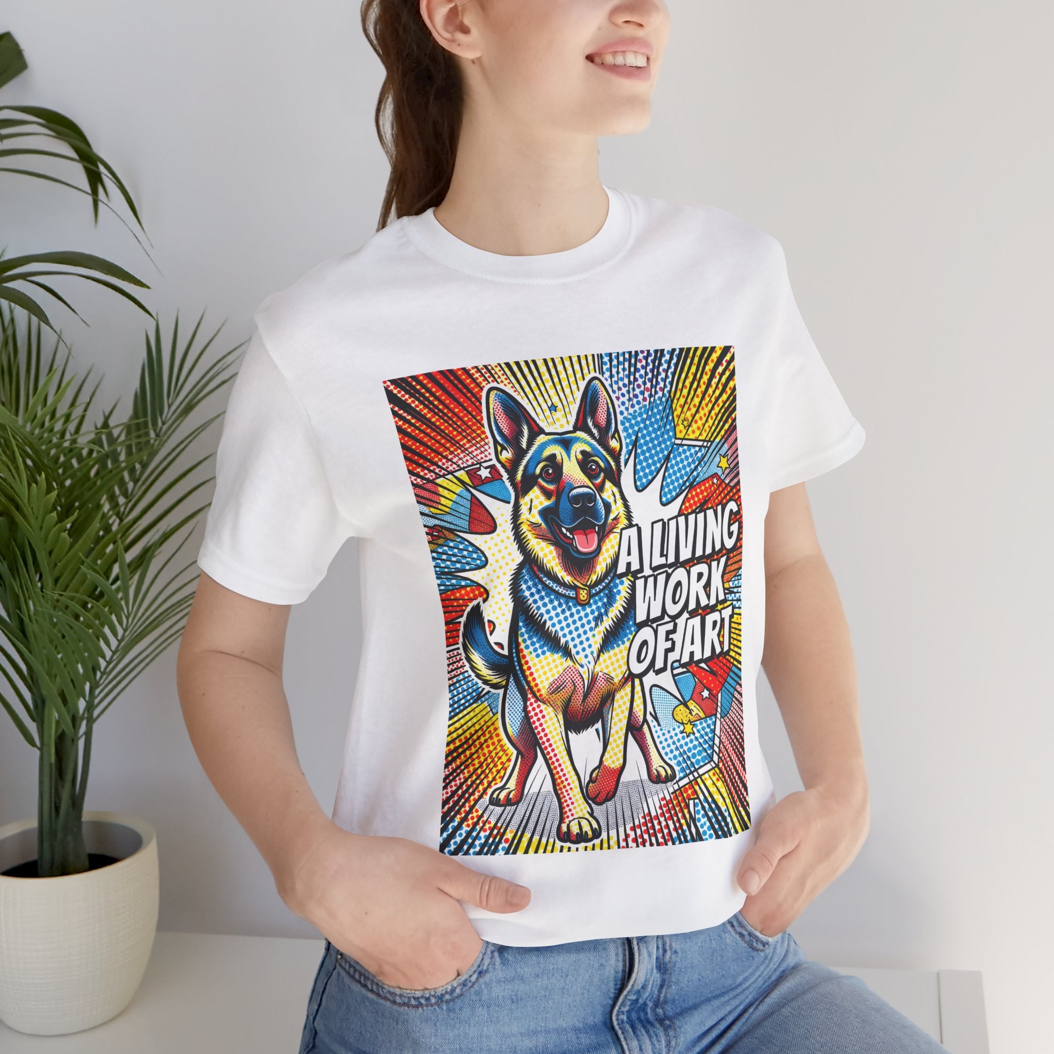 German Shepherd T Shirt | Living Work of Art Collection | Pop Art