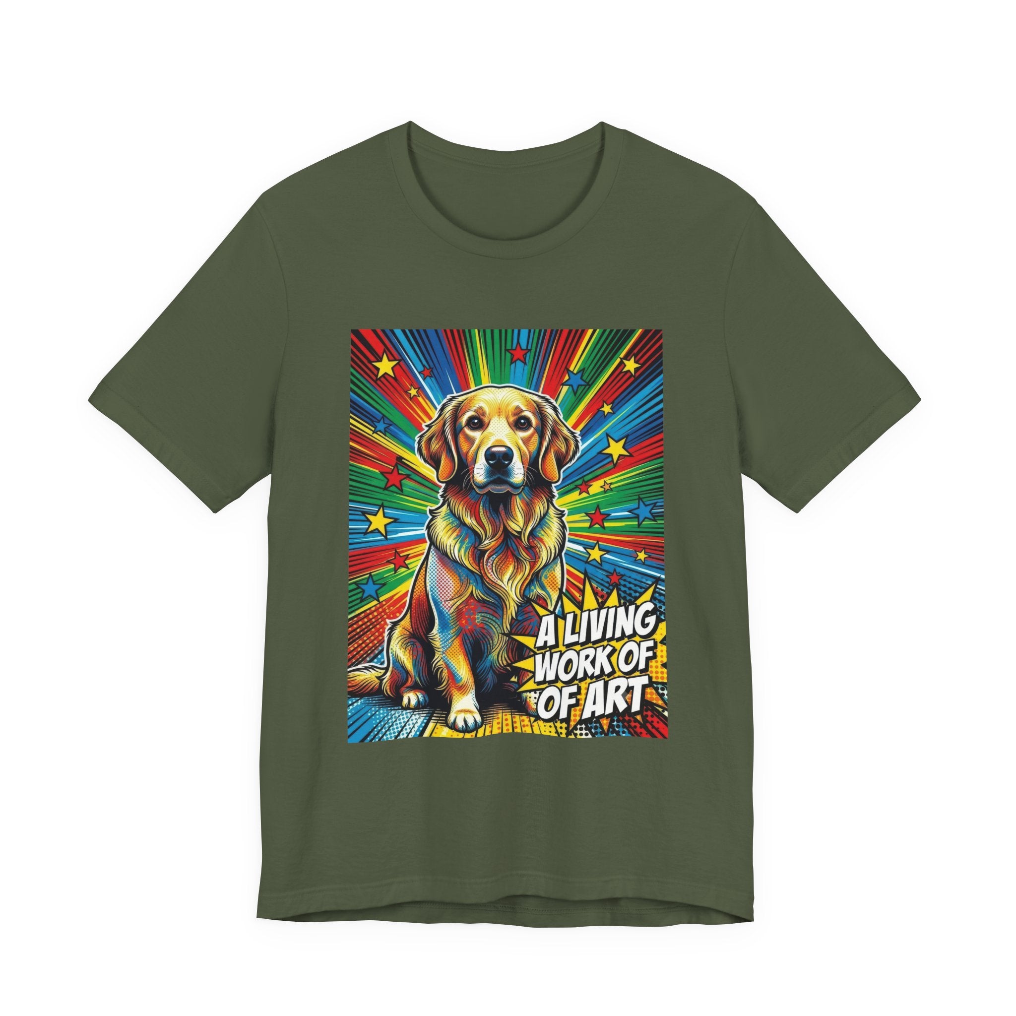 Golden Retriever T Shirt | Living Work of Art Collection | Pop Art