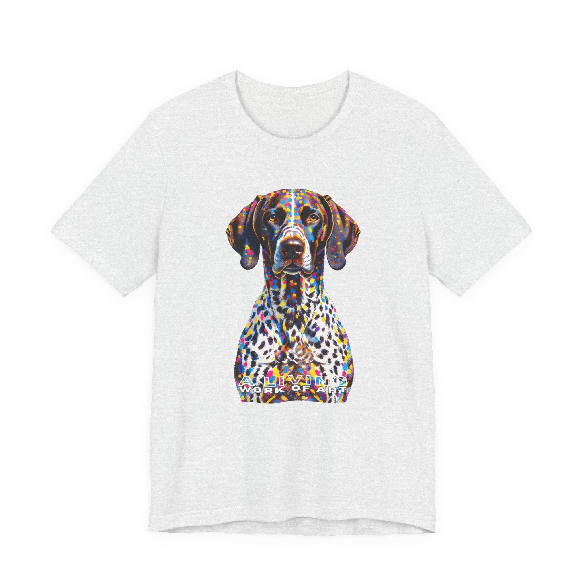 German Shorthaired Pointer T Shirt | Living Work of Art Collection | Pointillism Style