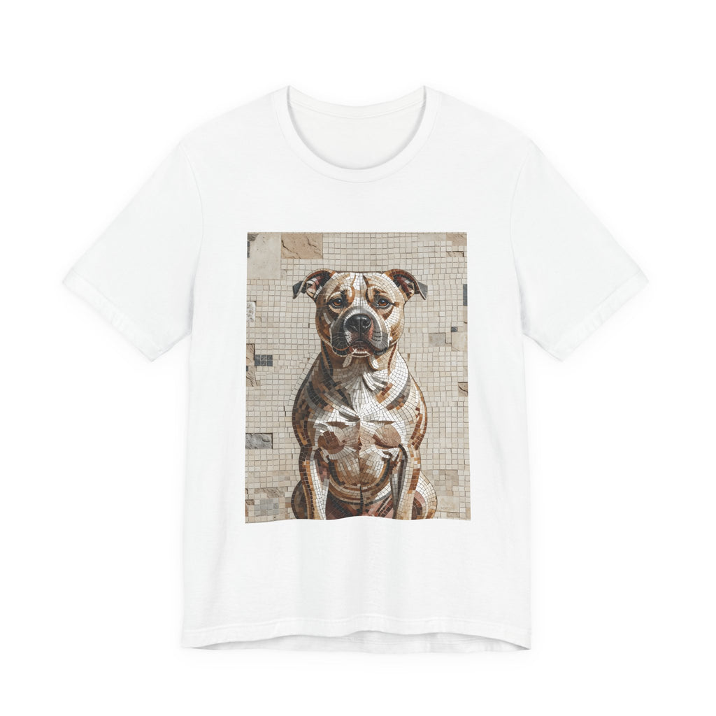 Staffordshire Bull Terrier T Shirt | Living Work of Art Collection | Mosaic Style