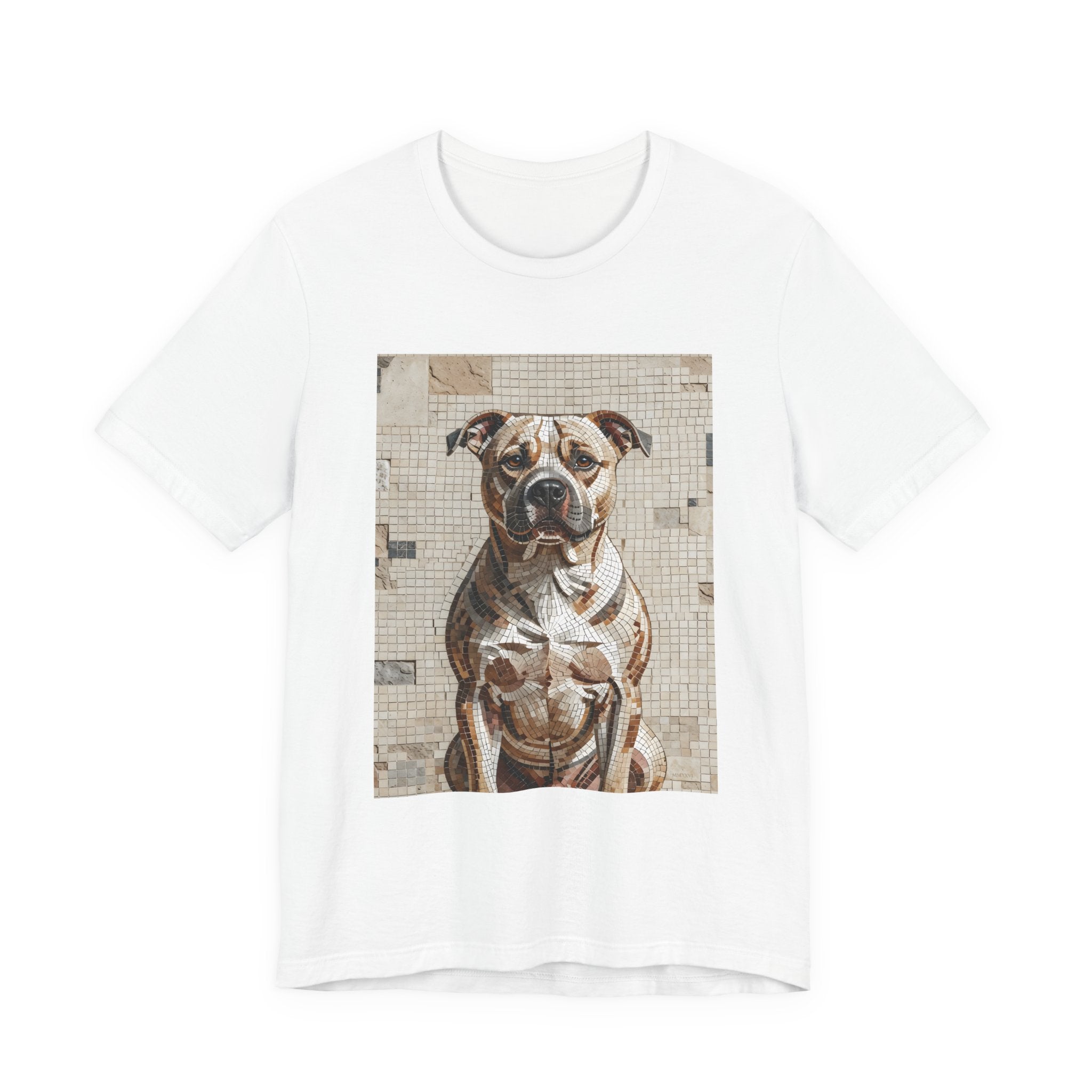 Staffordshire Bull Terrier T Shirt | Living Work of Art Collection | Mosaic Style