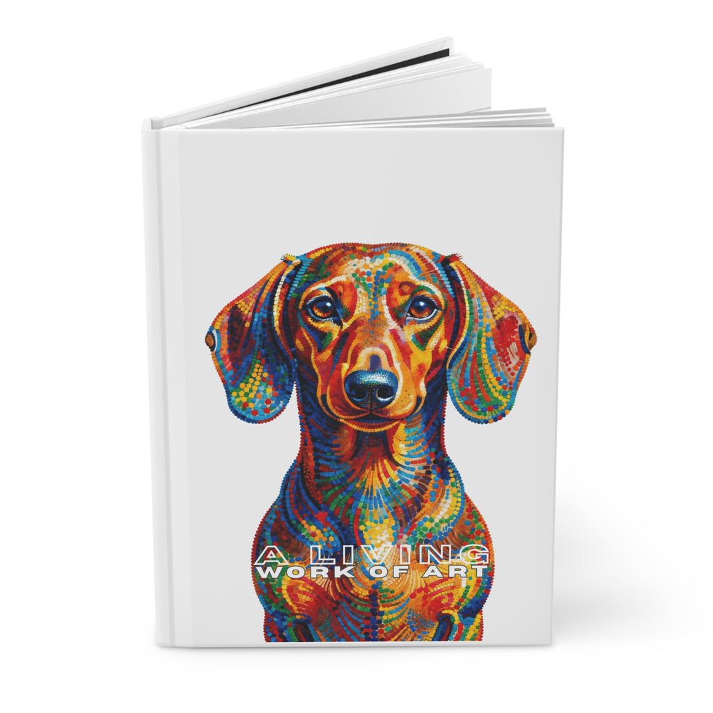 Dachshund Notebook | Living Work of Art Collection | Pointillism Style