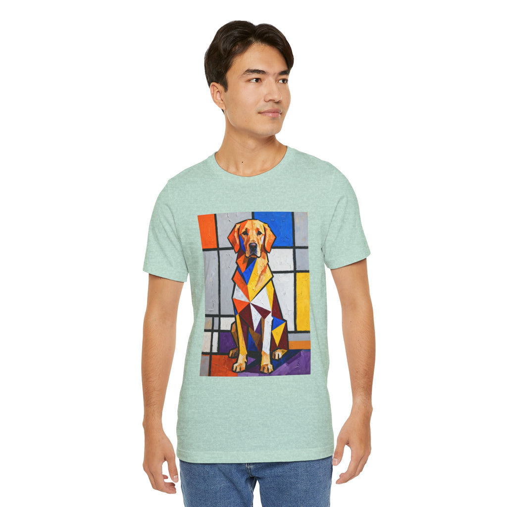 Golden Retriever T Shirt | Living Work of Art Collection | Cubist Style