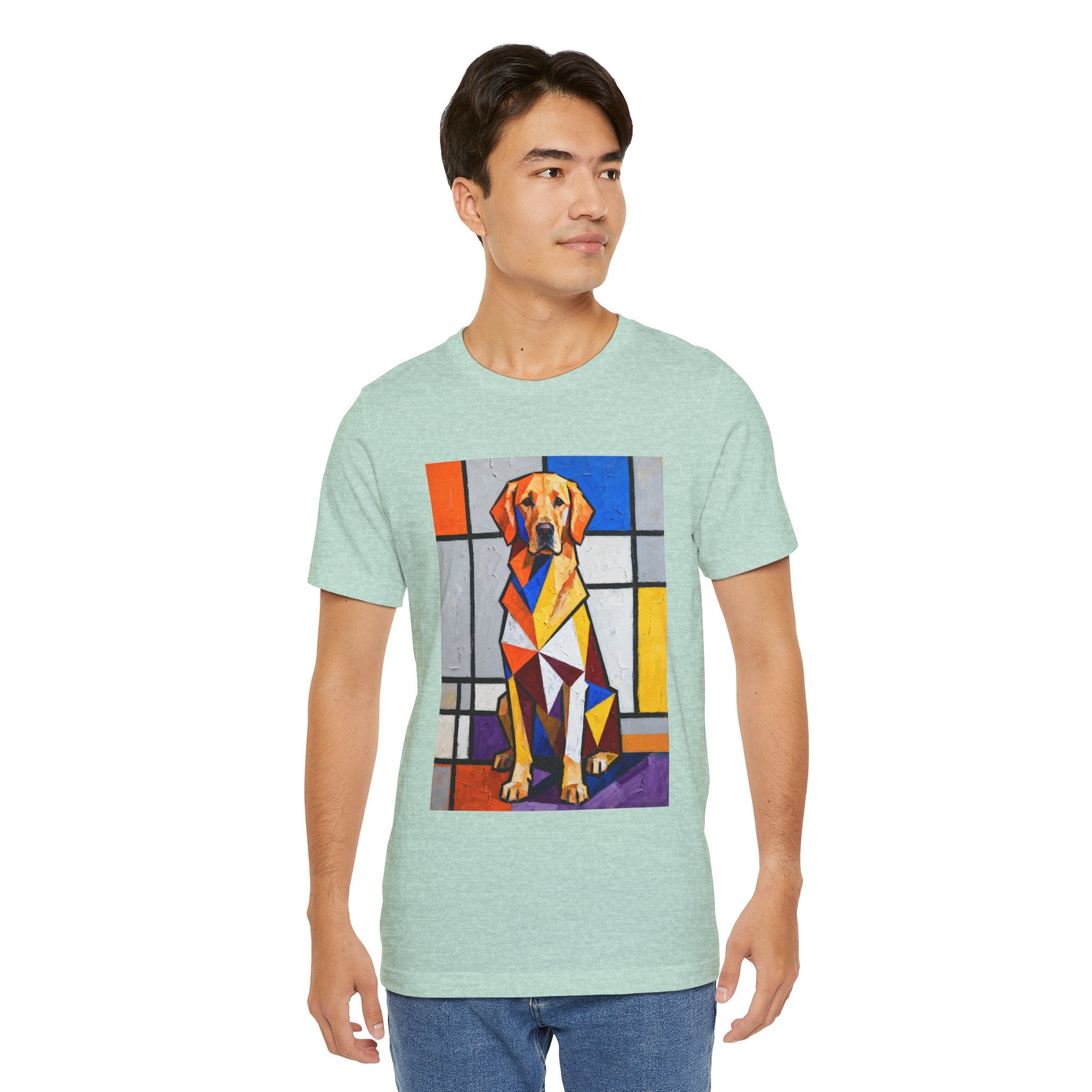 Golden Retriever T Shirt | Living Work of Art Collection | Cubist Style