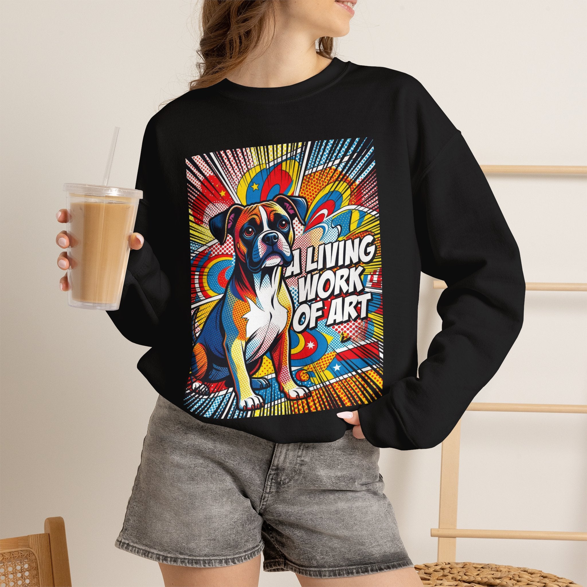 Boxer Sweatshirt | Living Work of Art Collection | Pop Art