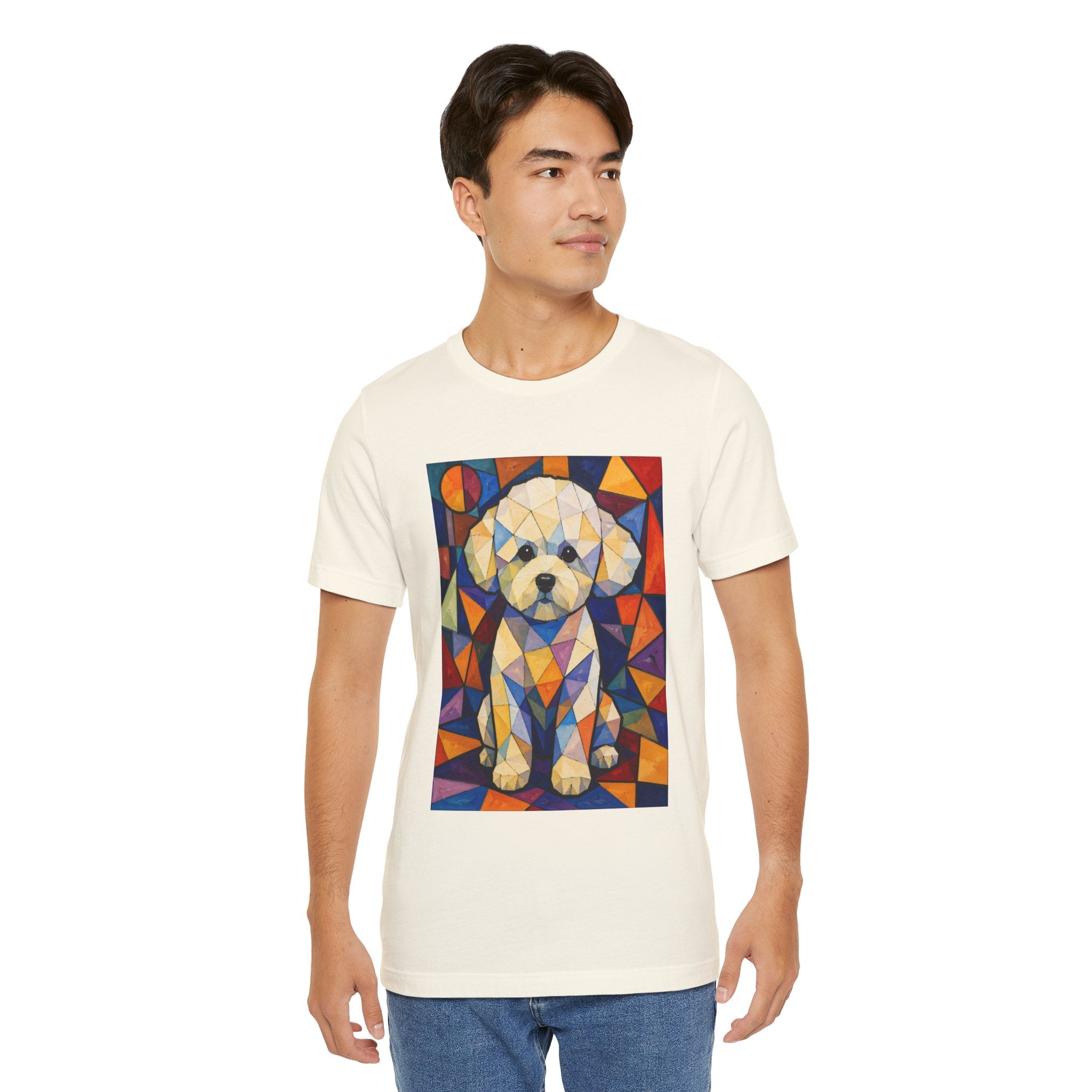Bichon Frise T Shirt | Living Work of Art Collection | Cubist Style