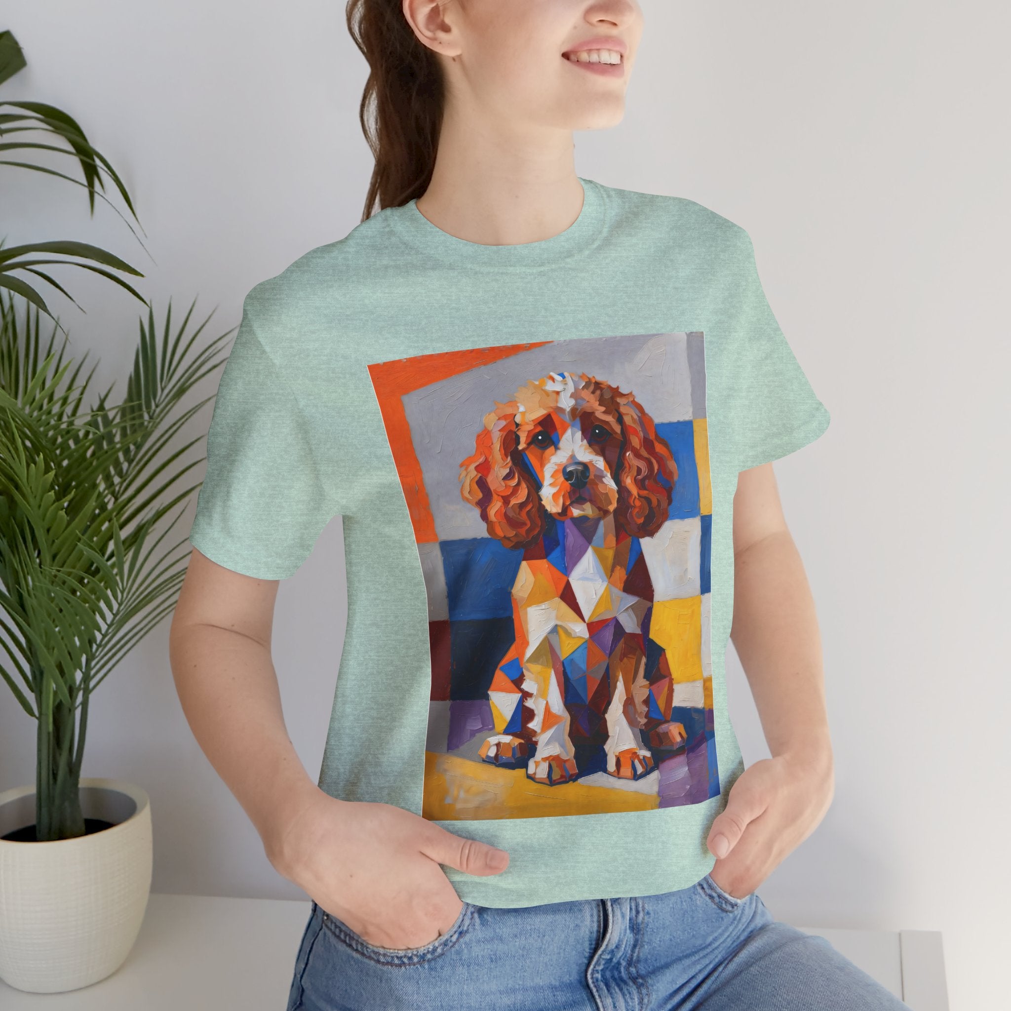 Cavapoo T Shirt | Living Work of Art Collection | Cubist Style