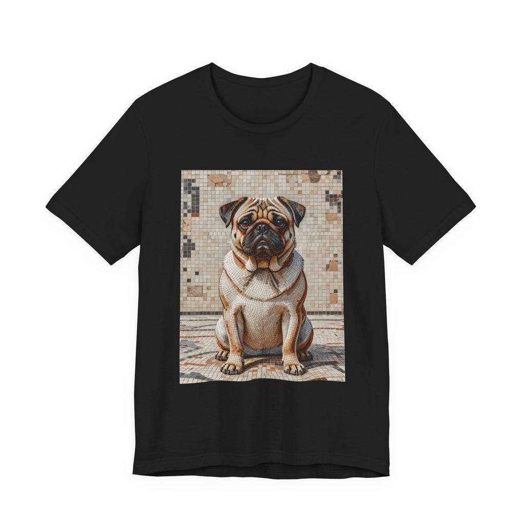 Pug T Shirt | Living Work of Art Collection | Mosaic Style