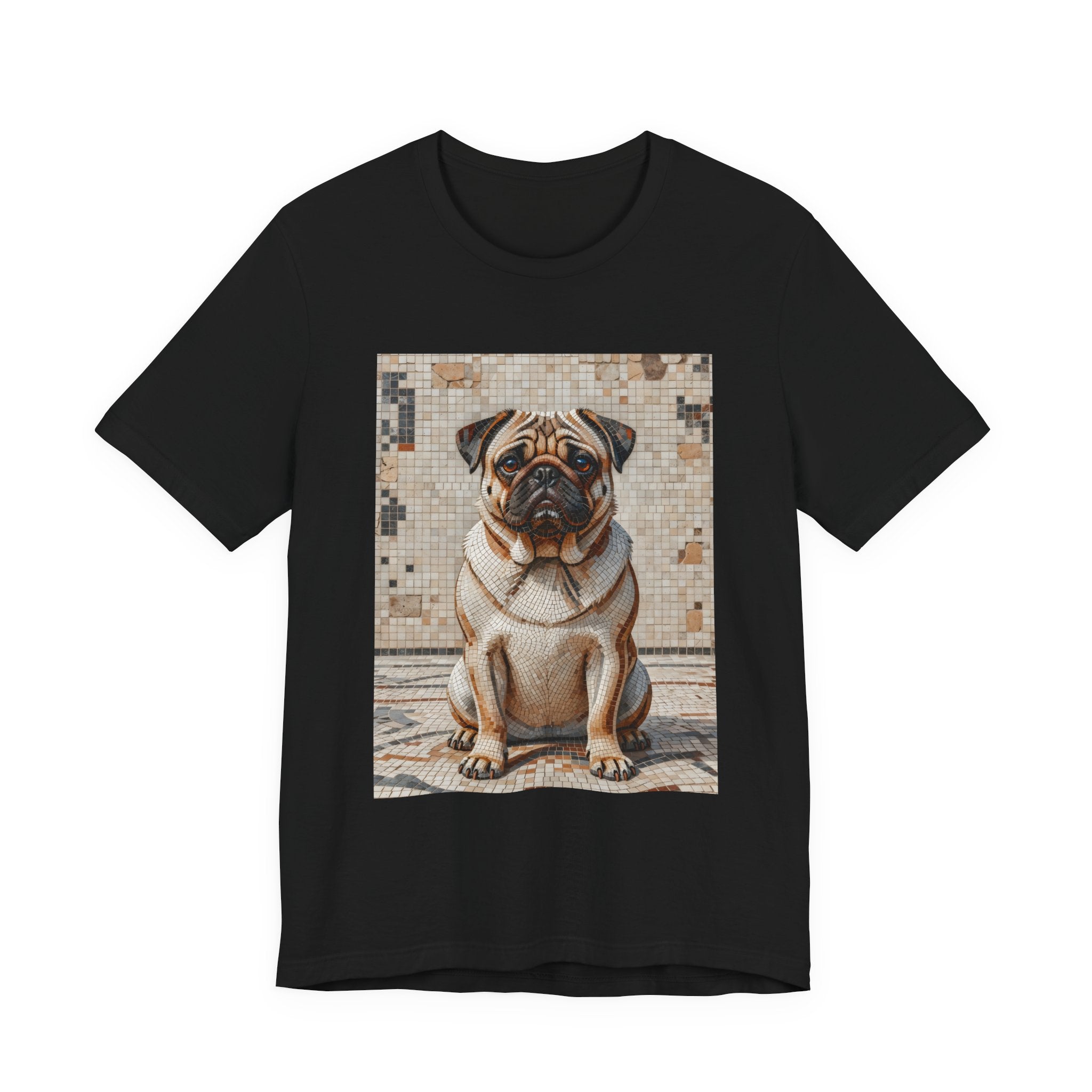 Pug T Shirt | Living Work of Art Collection | Mosaic Style