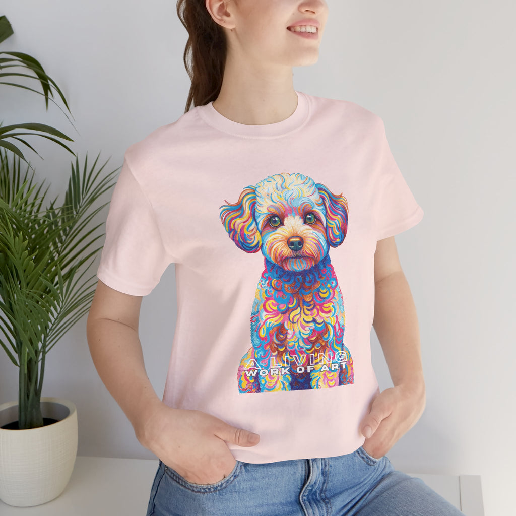 Maltipoo T Shirt | Living Work of Art Collection | Pointillism Style