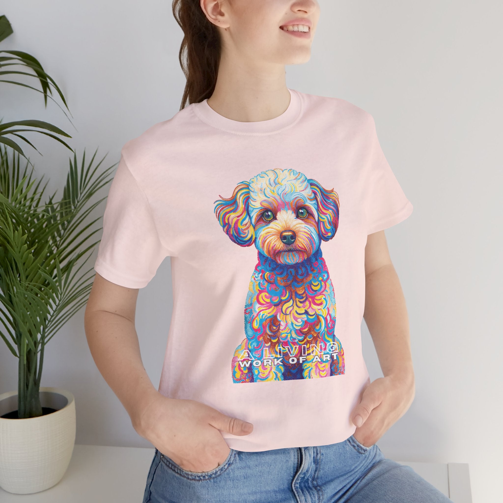 Maltipoo T Shirt | Living Work of Art Collection | Pointillism Style