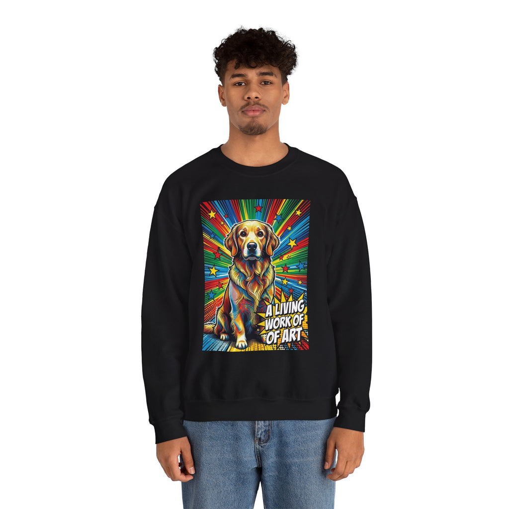 Golden Retriever Sweatshirt | Living Work of Art Collection | Pop Art