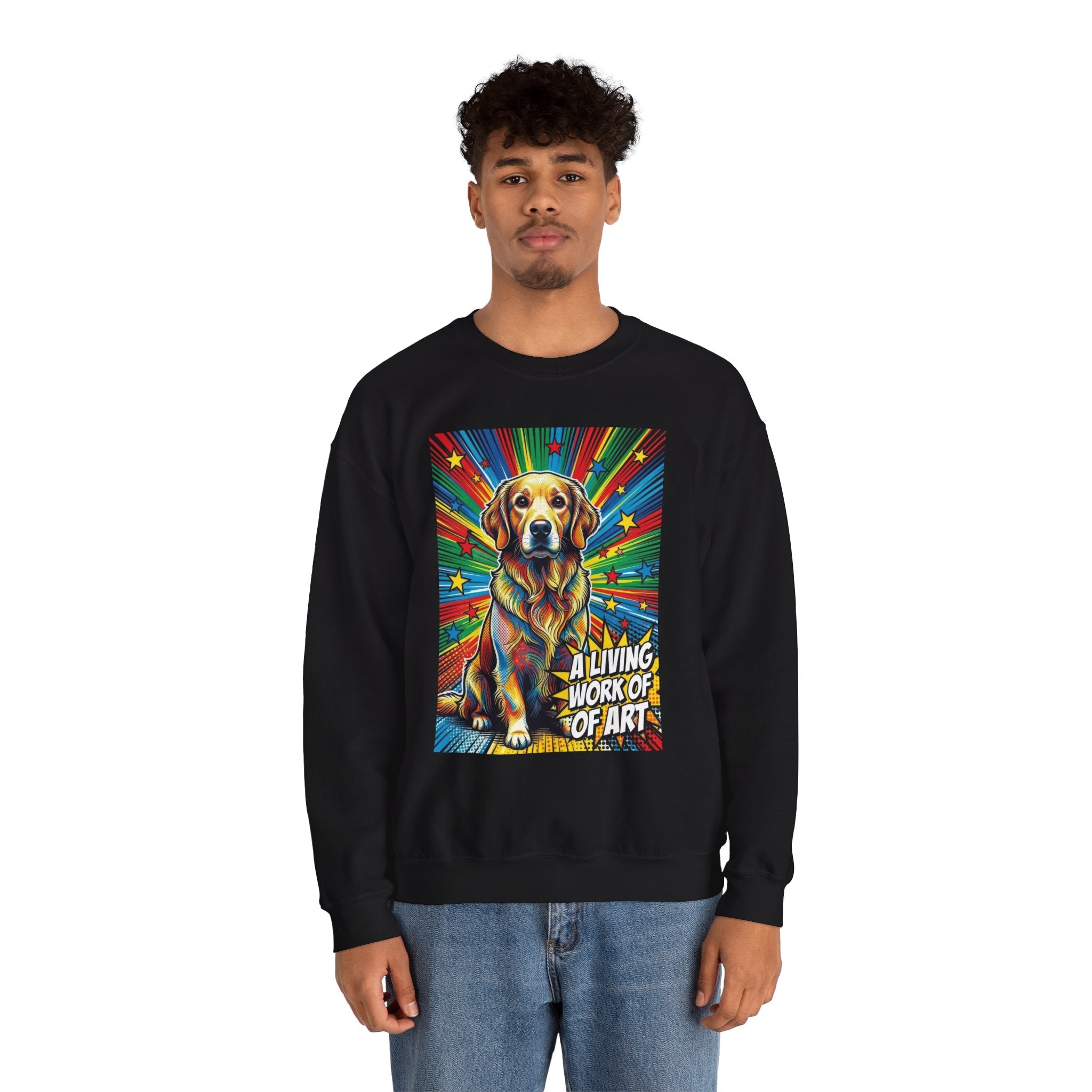 Golden Retriever Sweatshirt | Living Work of Art Collection | Pop Art