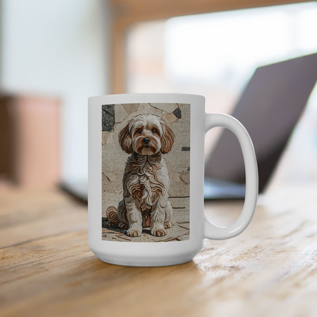 Maltipoo Coffee Mug | Living Work of Art Collection | Mosaic Style