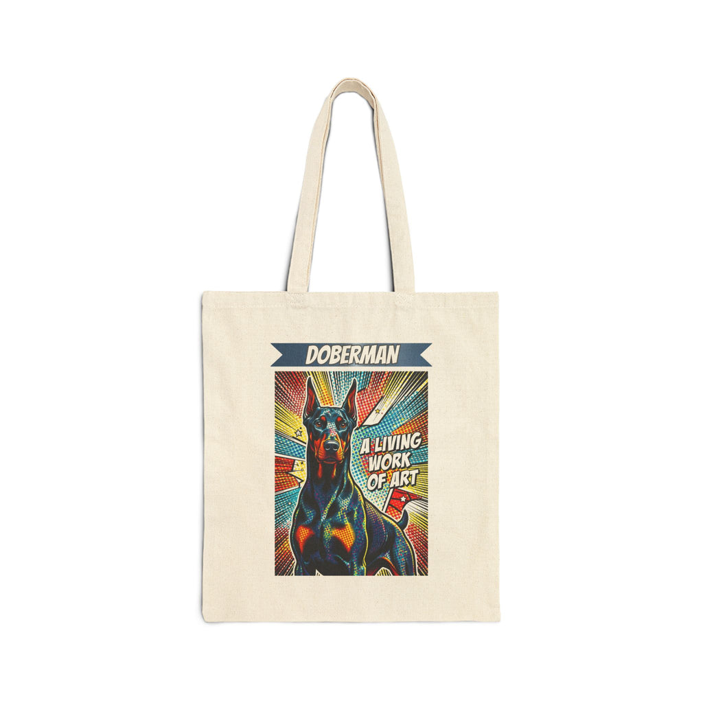 Doberman Pinscher Tote Bag | Living Work of Art Collection | Pop Art