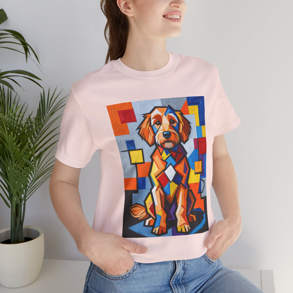 Goldendoodle T Shirt | Living Work of Art Collection | Cubist Style