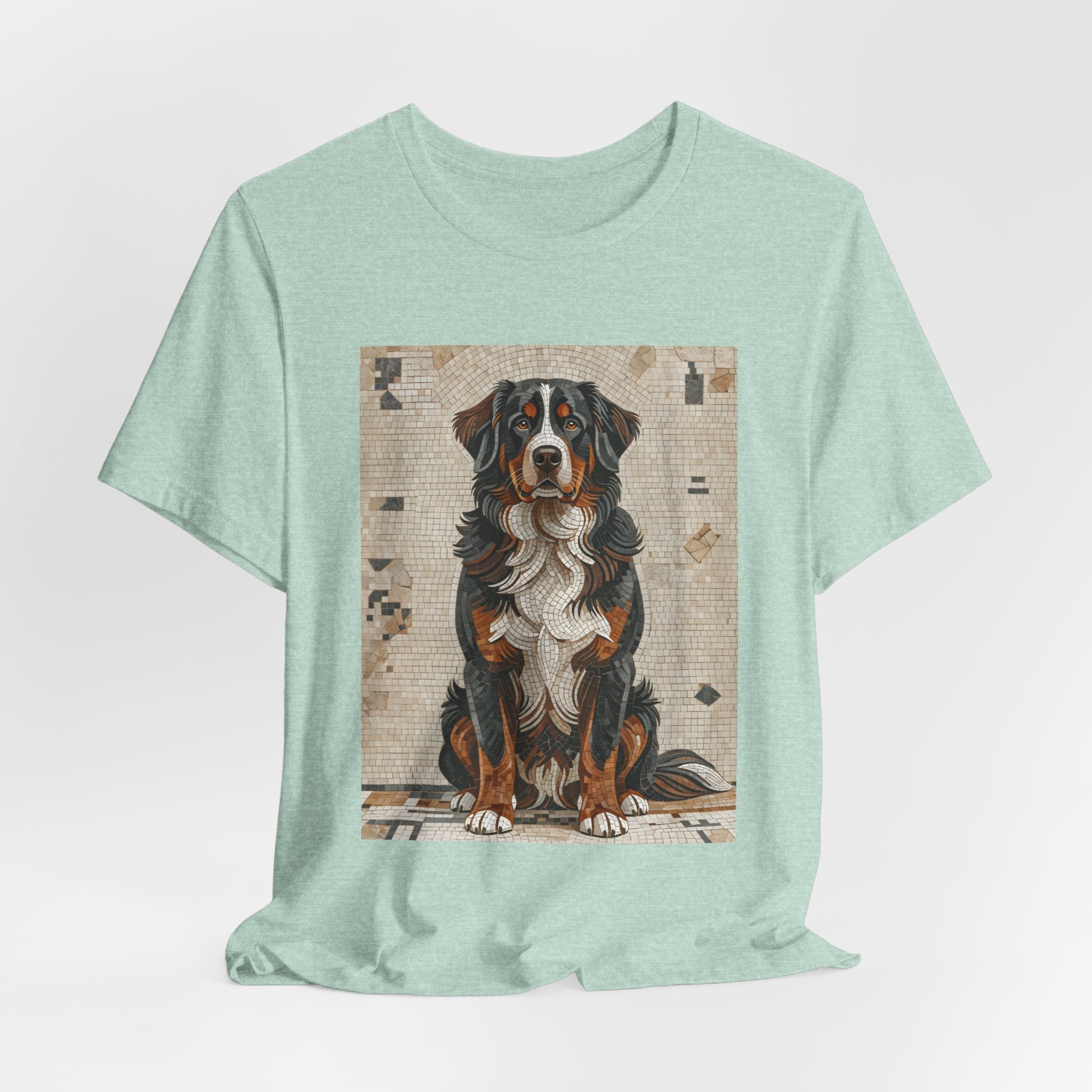 Bernese Mountain Dog T Shirt | Living Work of Art Collection | Mosaic Style