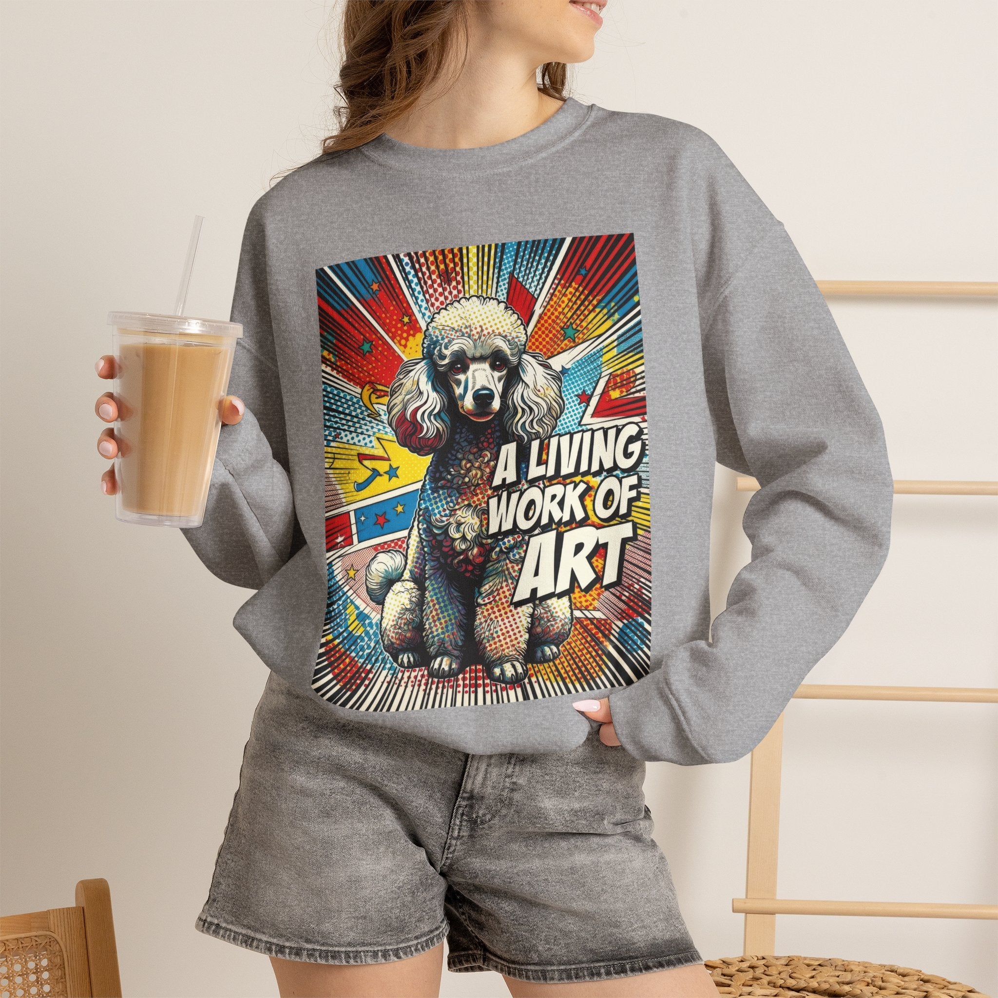 Poodle Sweatshirt | Living Work of Art Collection | Pop Art
