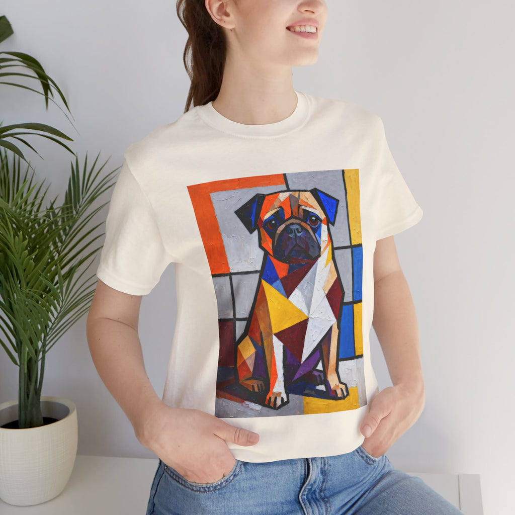 Pug T Shirt | Living Work of Art Collection | Cubist Style