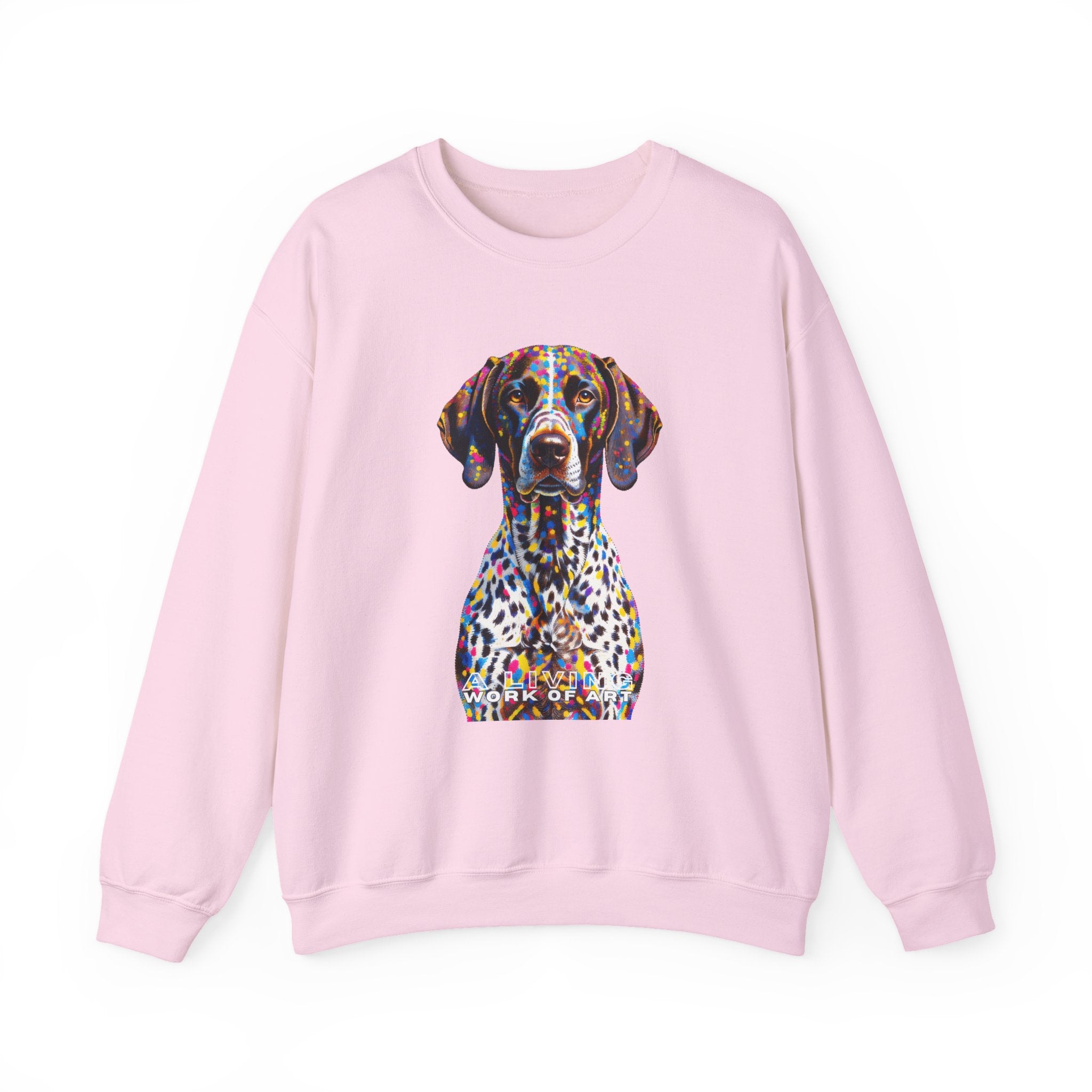 German Shorthaired Pointer Sweatshirt | Living Work of Art Collection | Pointillism Style