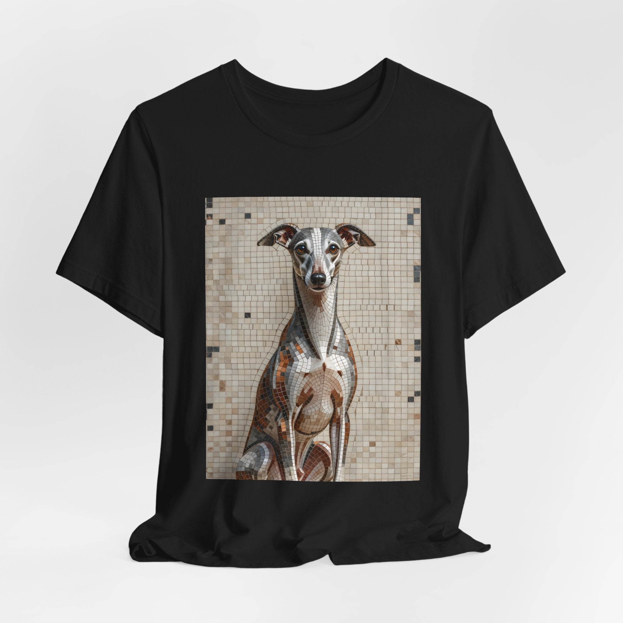 Whippet T Shirt | Living Work of Art Collection | Mosaic Style