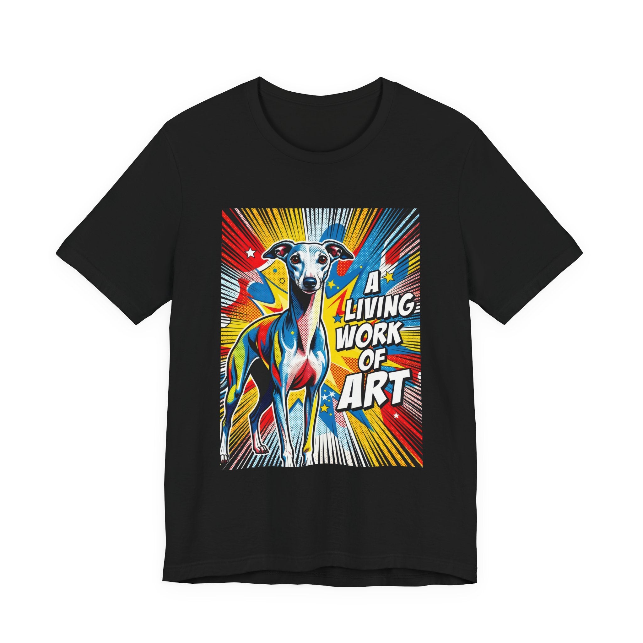 Whippet T Shirt | Living Work of Art Collection | Pop Art