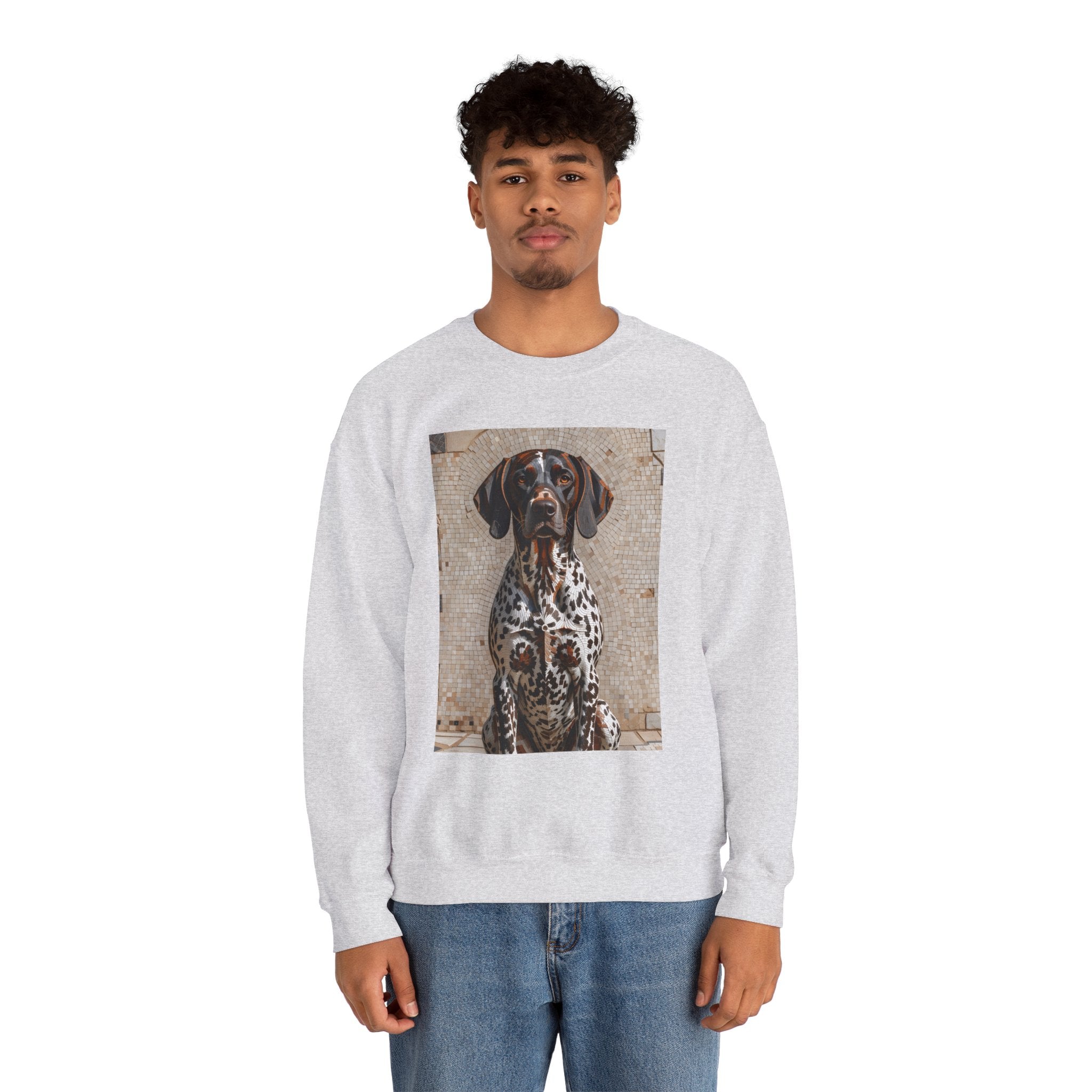 German Shorthaired Pointer Sweatshirt | Living Work of Art Collection | Mosaic Style