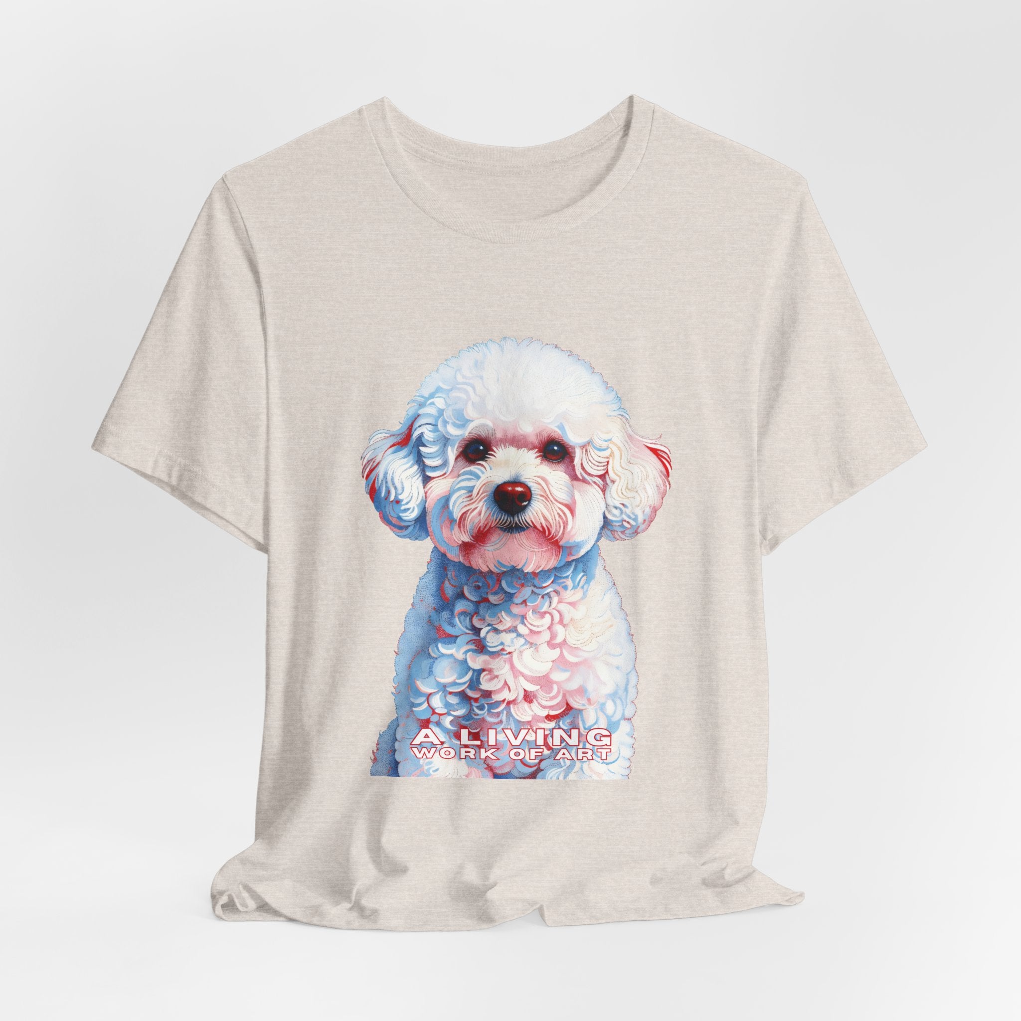 Bichon Frise T Shirt | Living Work of Art Collection | Pointillism Style