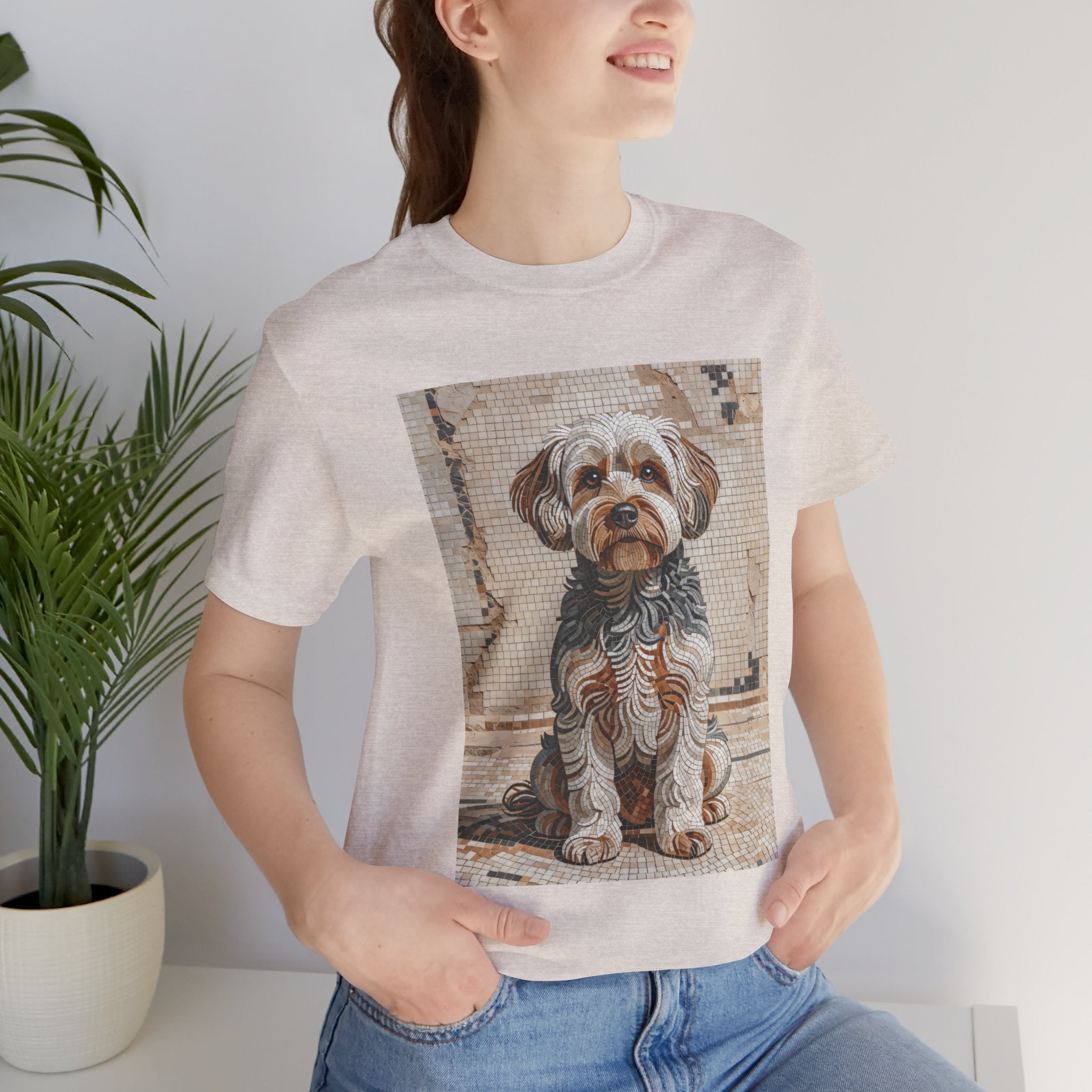 Yorkipoo T Shirt | Living Work of Art Collection | Mosaic Style
