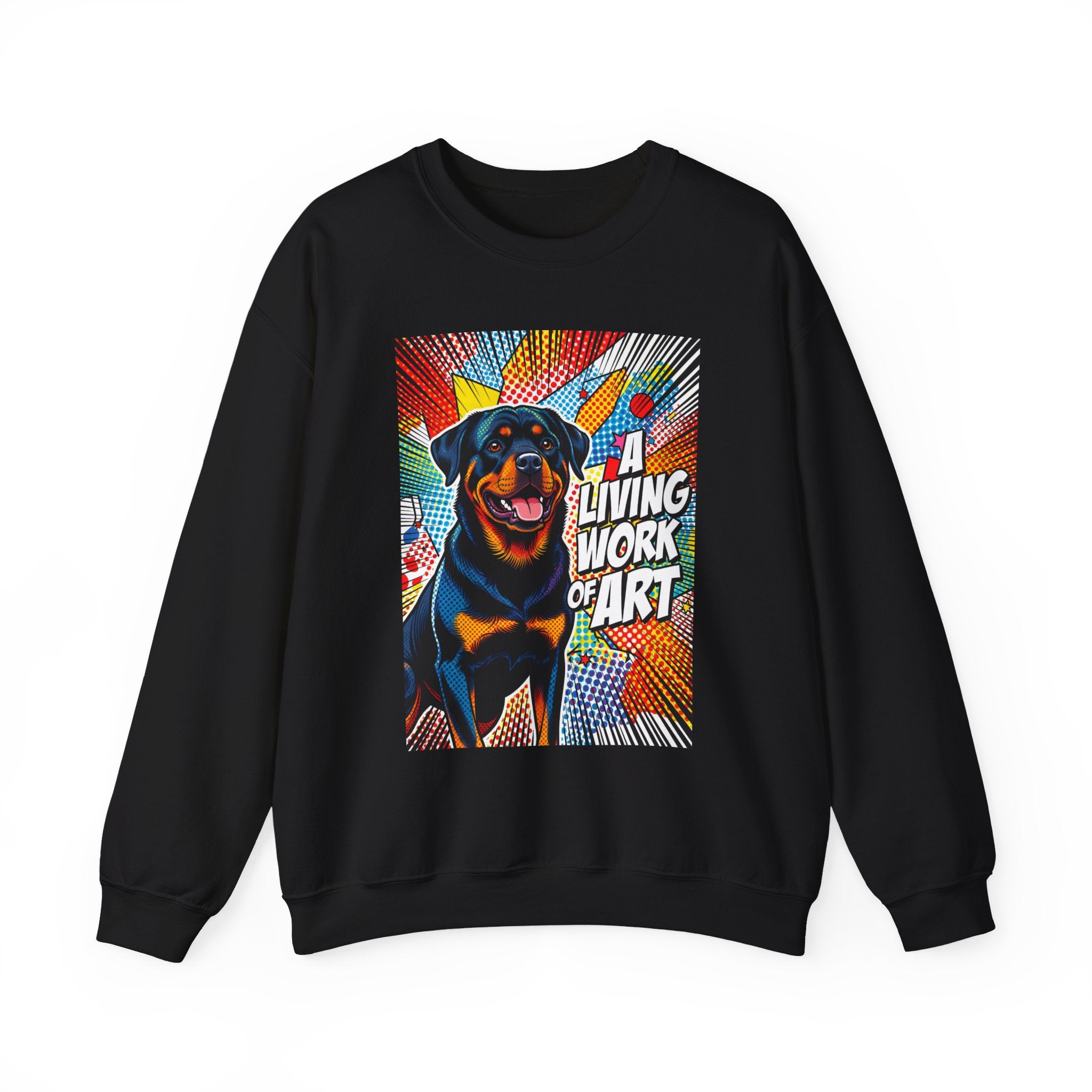 Rottweiler Sweatshirt I Living Work of Art Collection | Pop Art