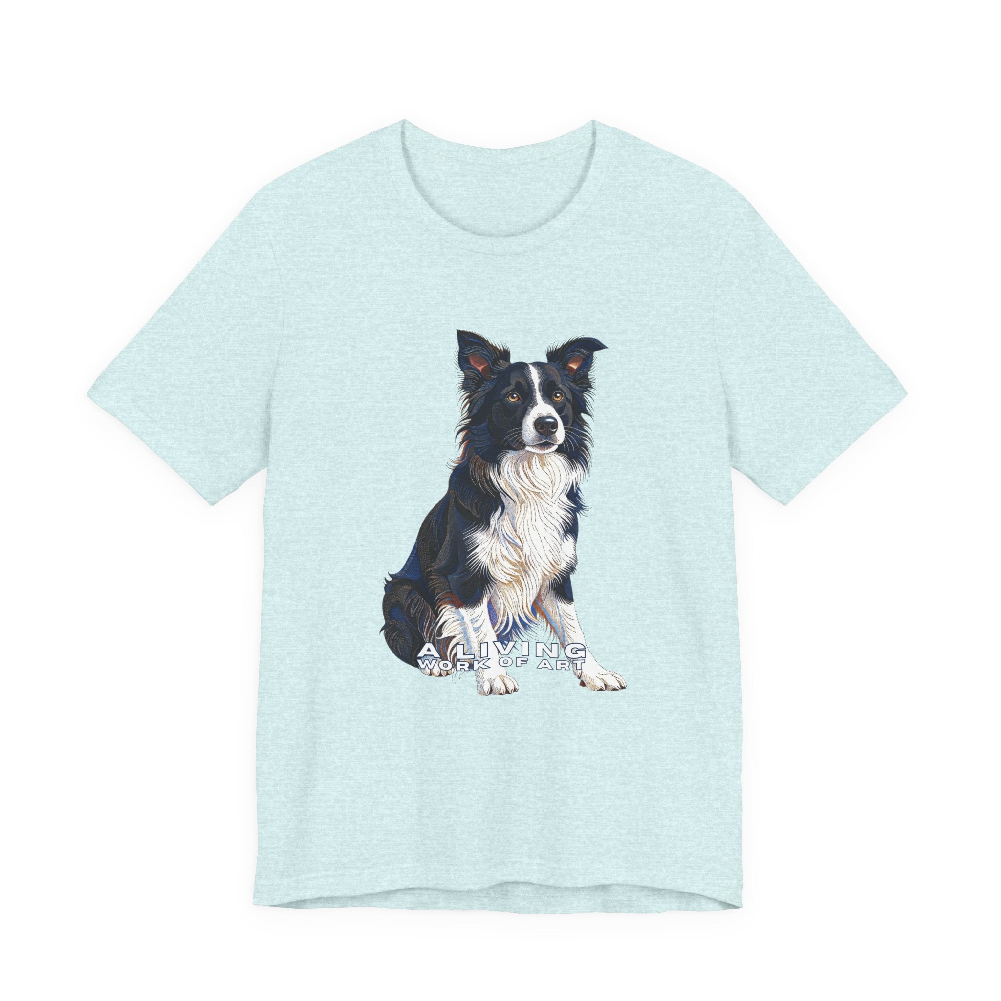 Border Collie T Shirt | Living Work of Art Collection | Pointillism Style