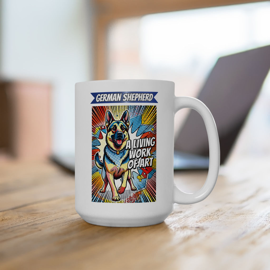 German Shepherd Coffee Mug | Living Work of Art Collection | Pop Art