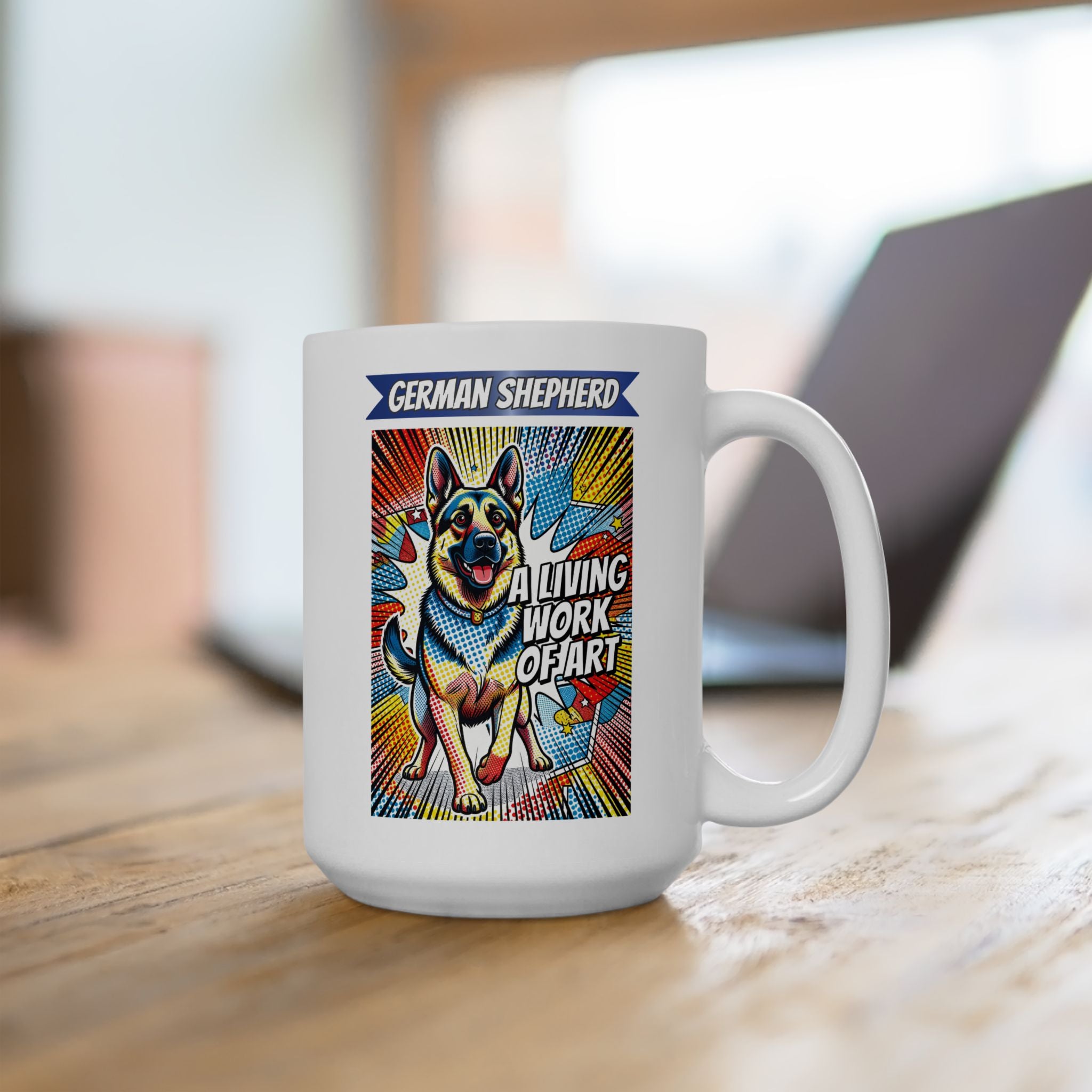 German Shepherd Coffee Mug | Living Work of Art Collection | Pop Art