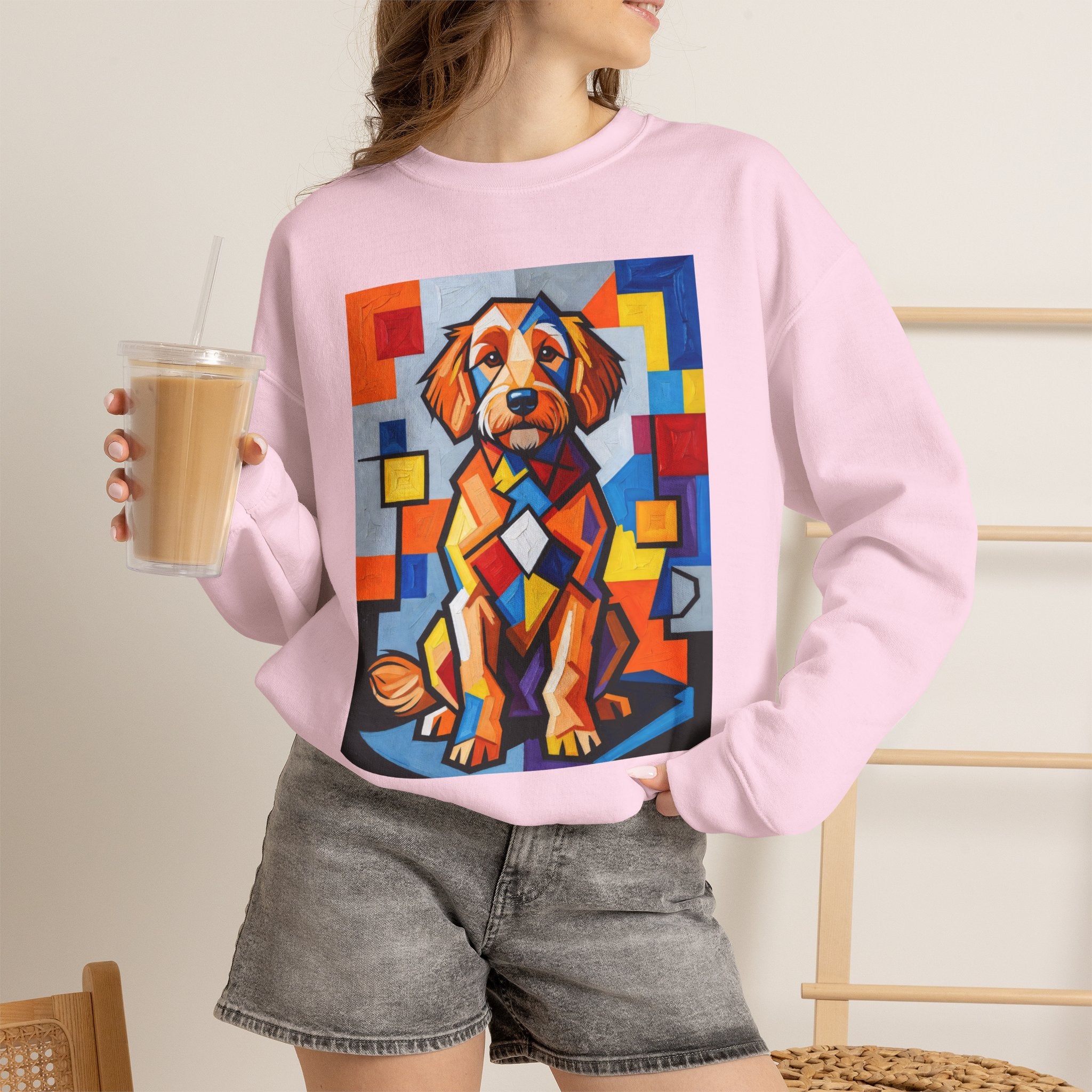 Goldendoodle Sweatshirt | Living Work of Art Collection | Cubist Style