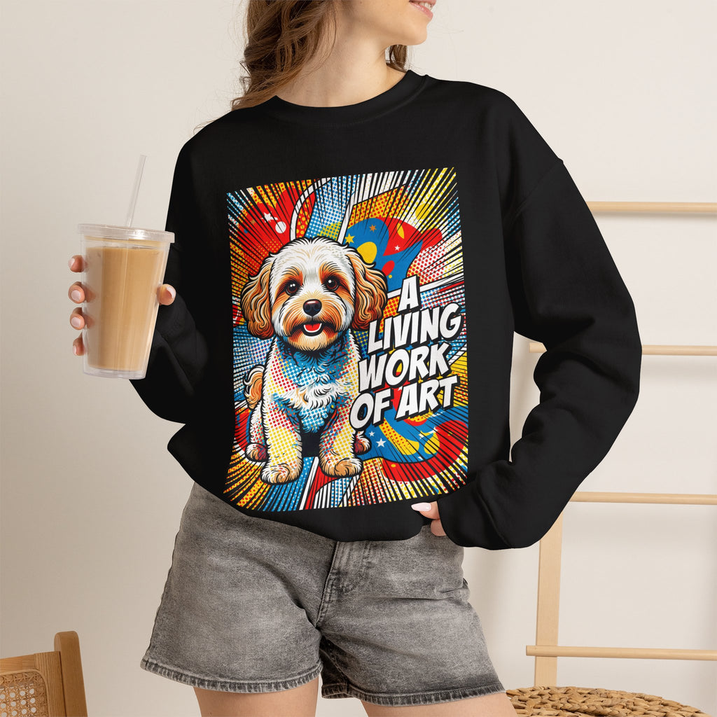 Maltipoo Sweatshirt | Living Work of Art Collection | Pop Art