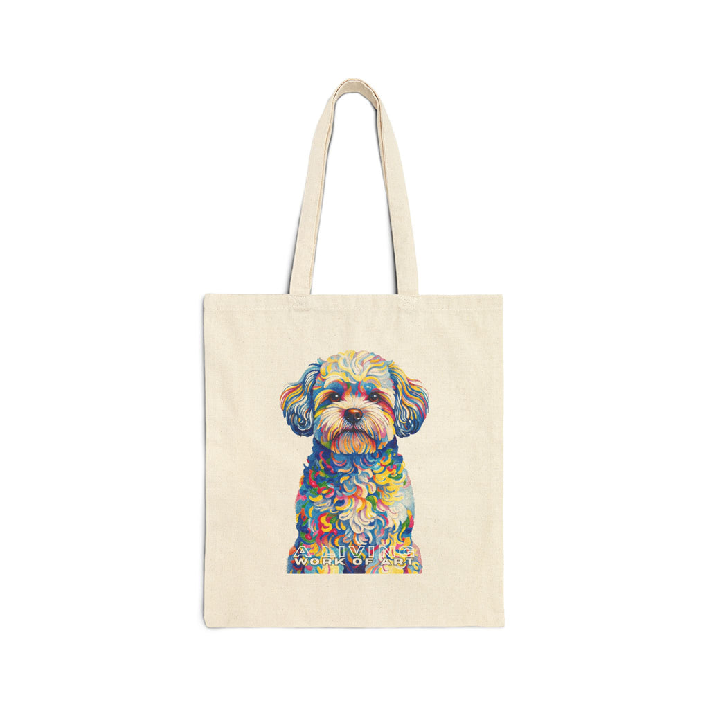 Shih-Poo Tote Bag | Living Work of Art Collection | Pointillism Style