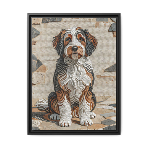 Bernedoodle Canvas Wall Art | Living Work of Art Collection | Mosaic Style Print