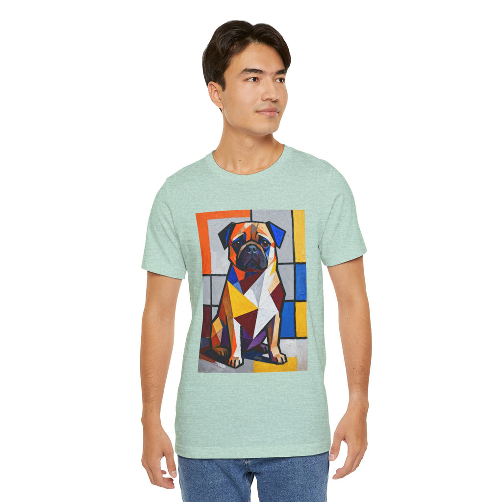 Pug T Shirt | Living Work of Art Collection | Cubist Style