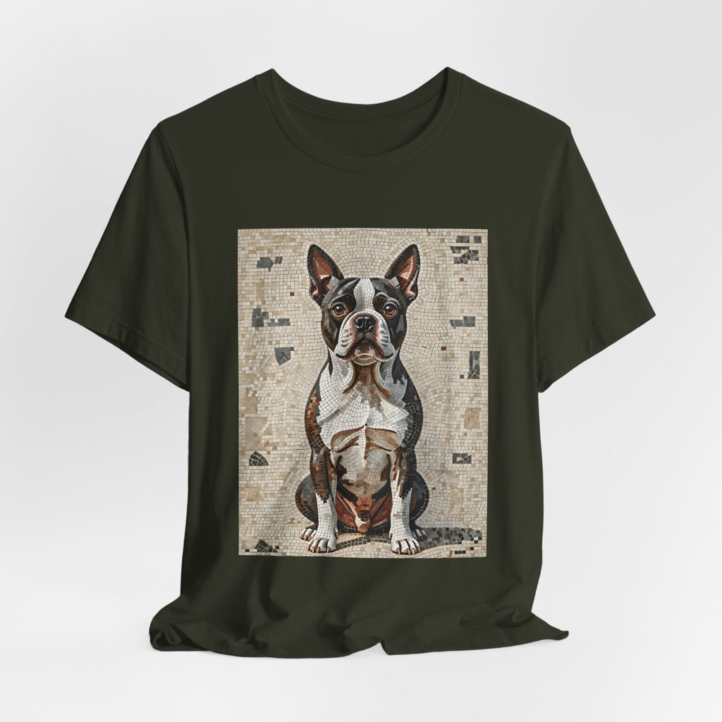 Boston Terrier T Shirt | Living Work of Art Collection | Mosaic Style