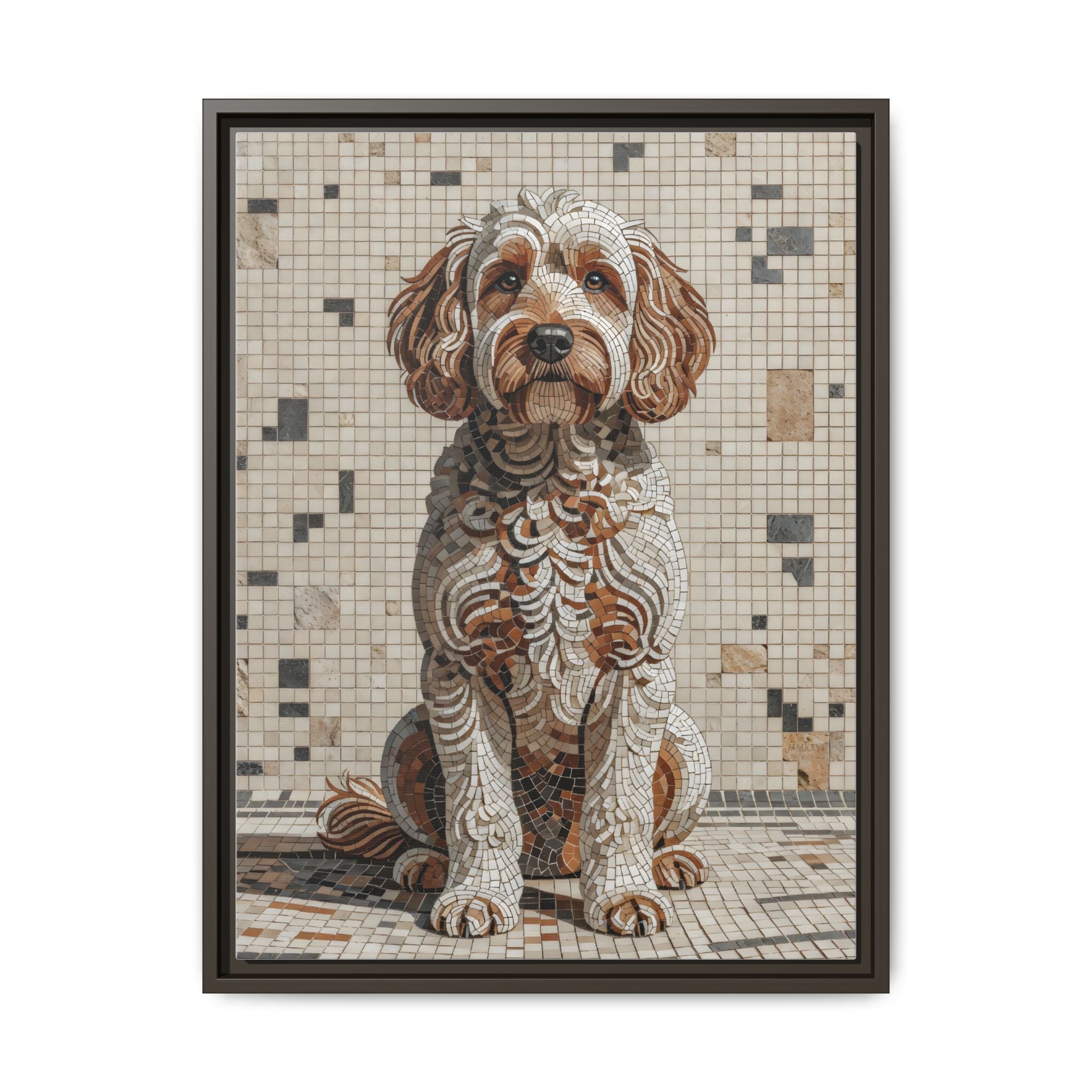 Schnoodle Canvas Wall Art | Living Work of Art Collection | Mosaic Style Print