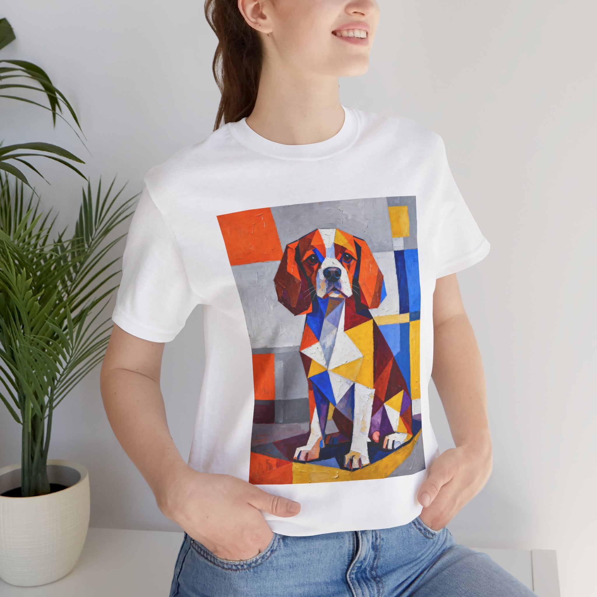 Cavalier King Charles Spaniel T Shirt | Living Work of Art Collection | Cubist Style