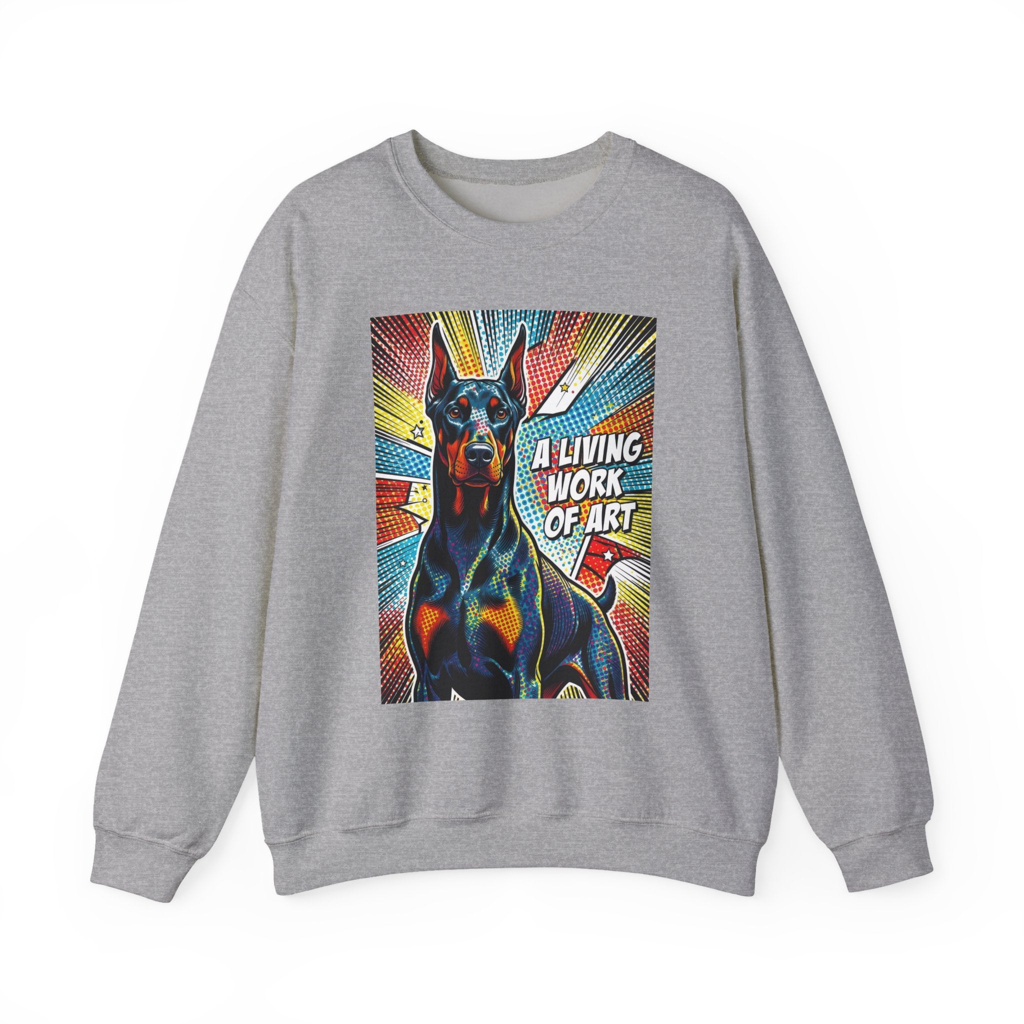 Doberman Pinscher Sweatshirt | Living Work of Art Collection | Pop Art