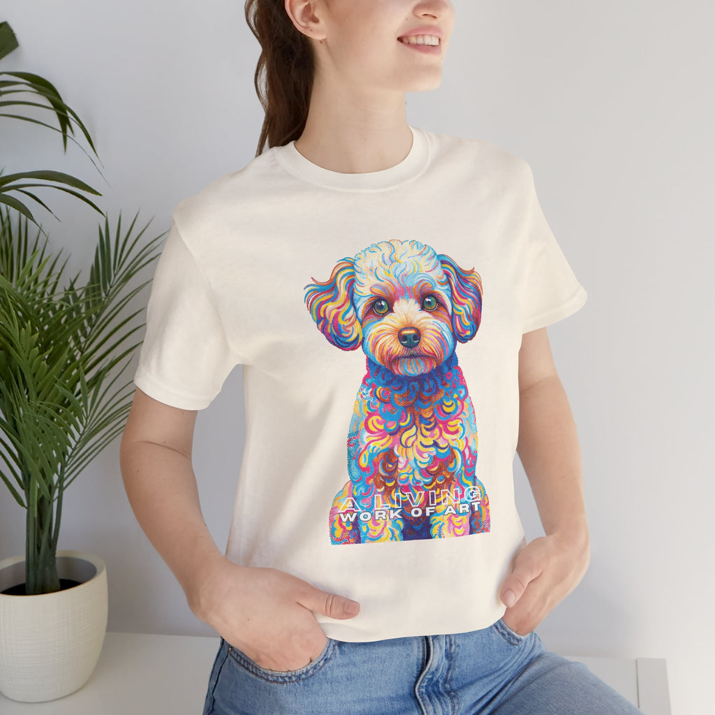 Maltipoo T Shirt | Living Work of Art Collection | Pointillism Style