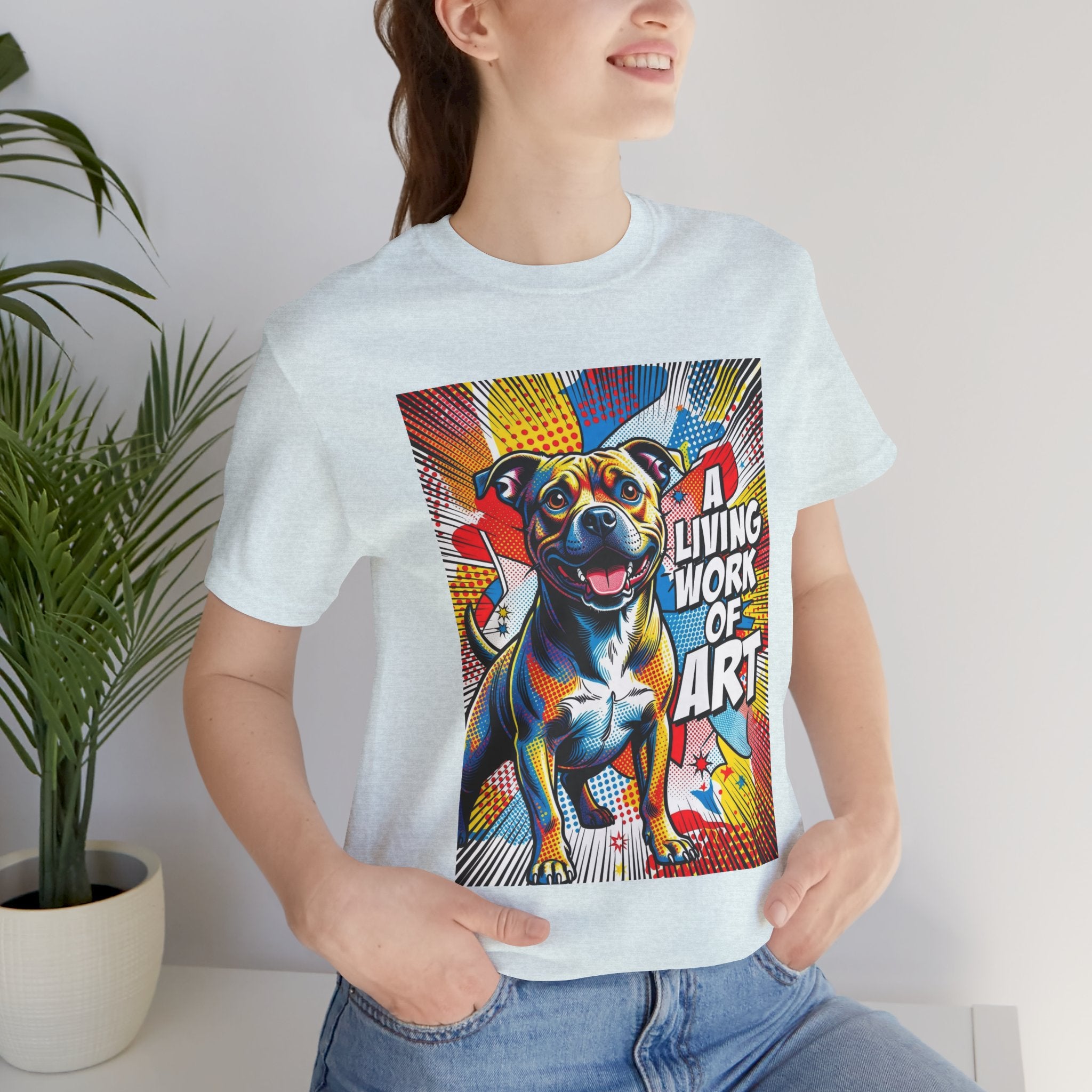 Staffordshire Bull Terrier T Shirt | Living Work of Art Collection | Pop Art