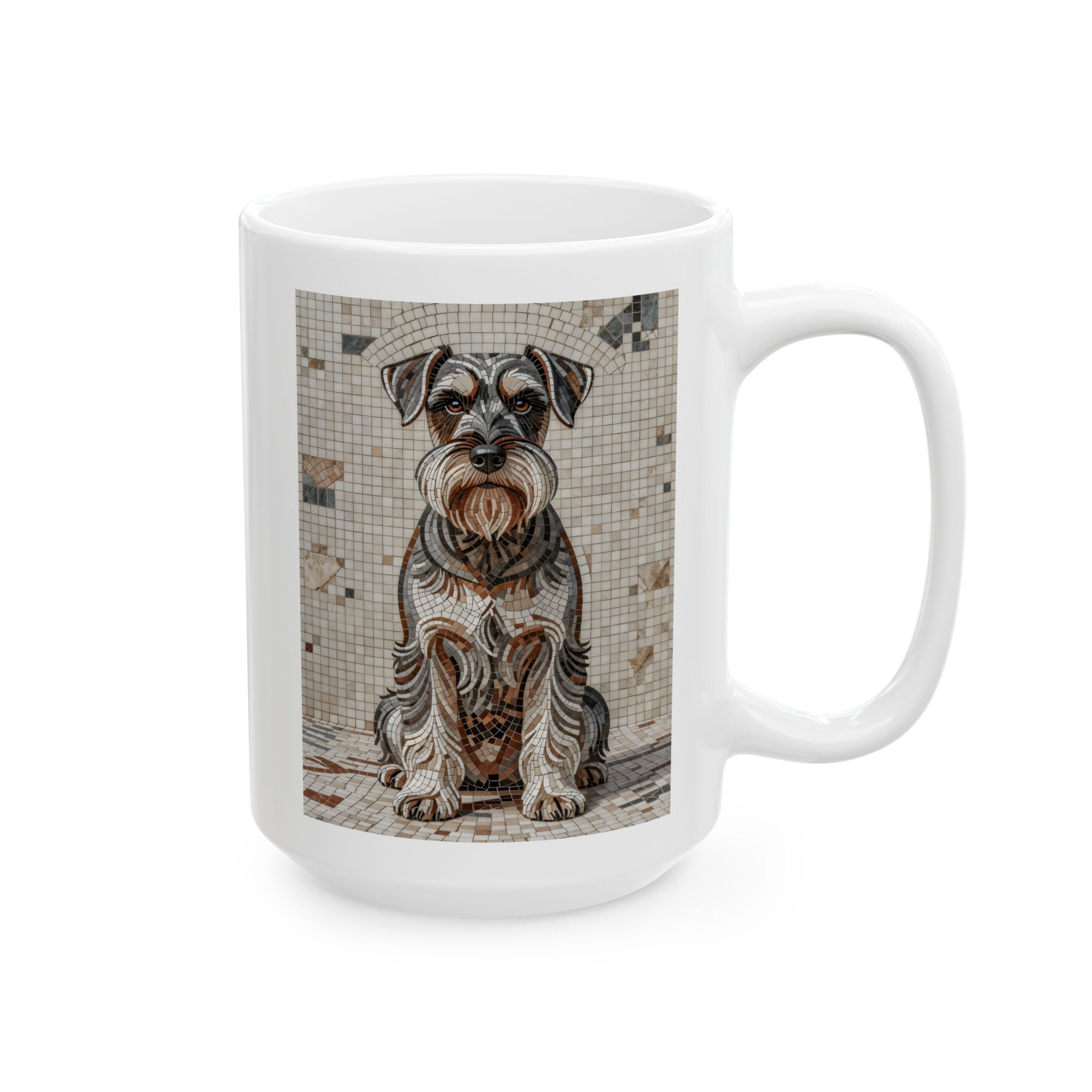 Schnauzer Coffee Mug | Living Work of Art Collection | Mosaic Style