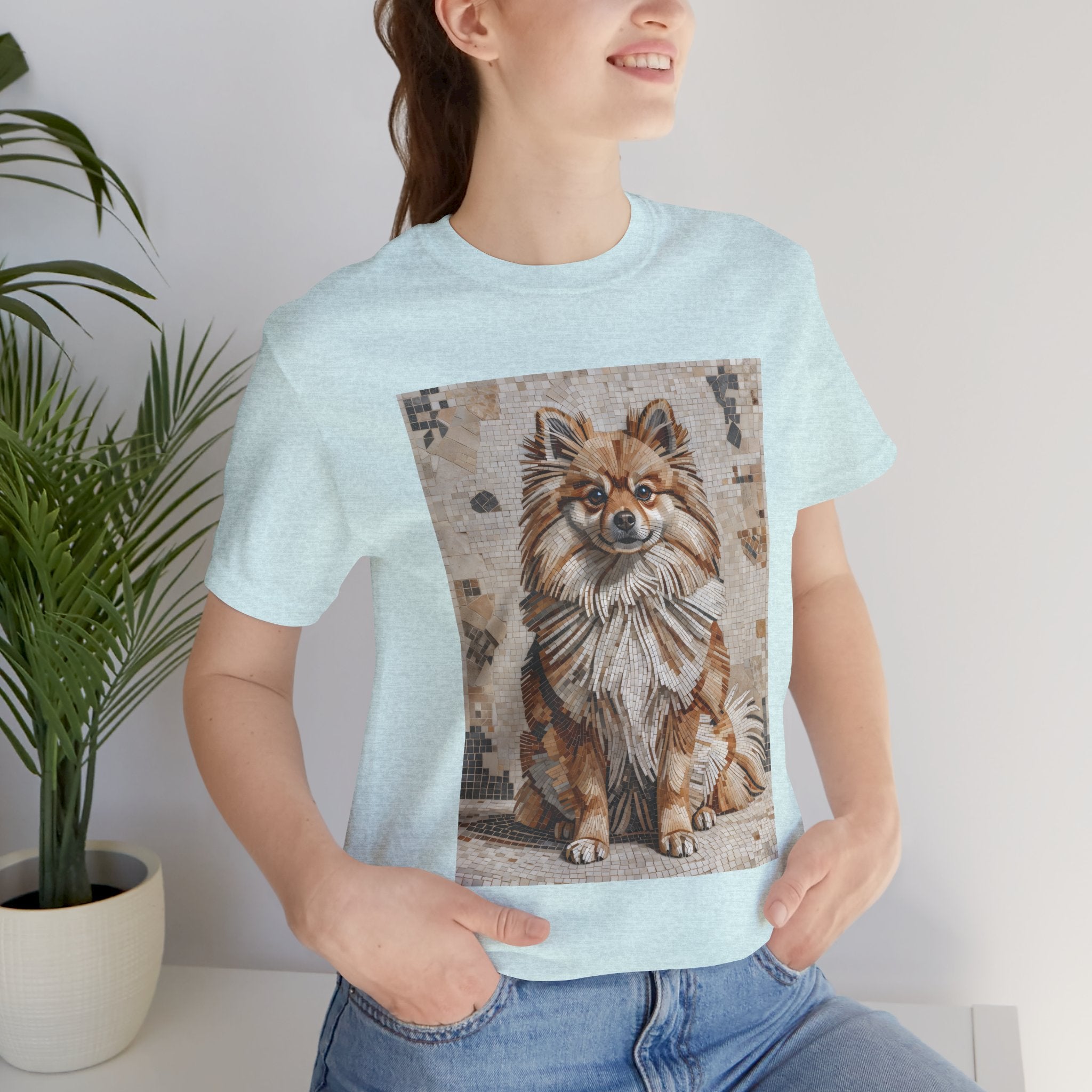 Pomeranian T Shirt | Living Work of Art Collection | Mosaic Style
